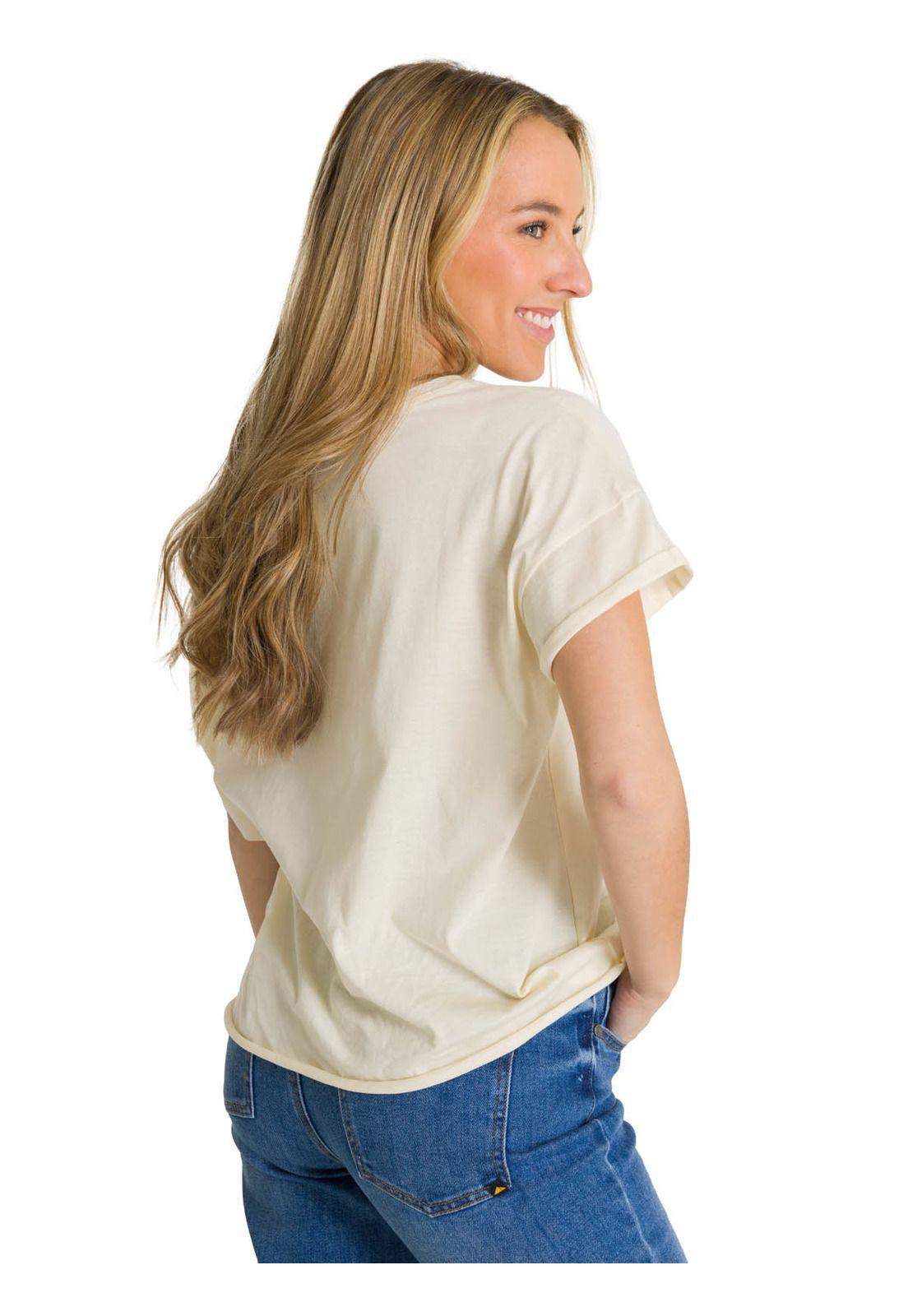Polera Manga Corta Mujer Diseño Blanco-4