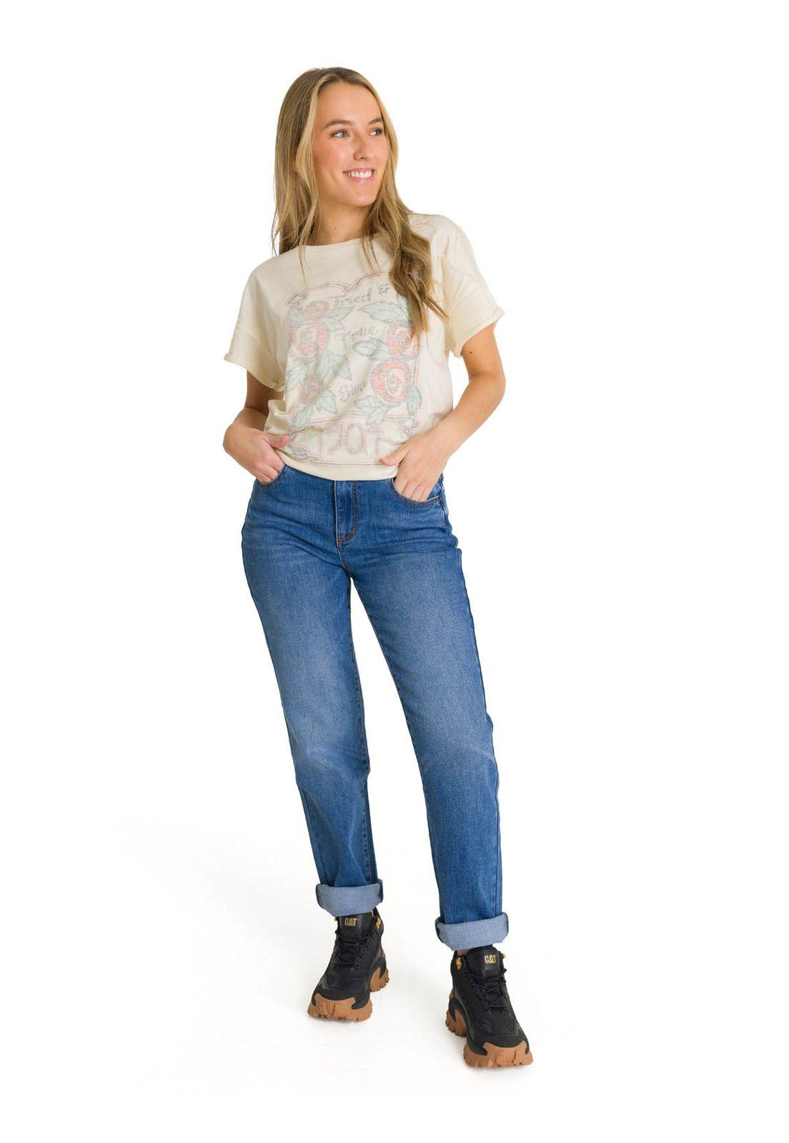 Polera Manga Corta Mujer Diseño Blanco-6