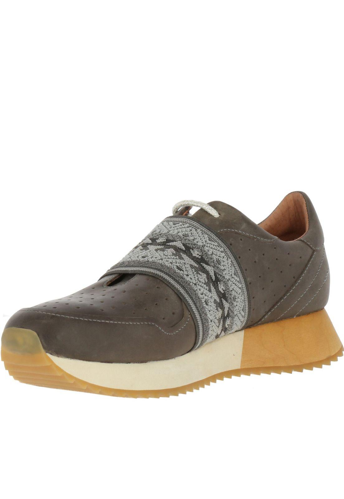 Zapatilla Cuero Bench Gris Mujer Rockford-1