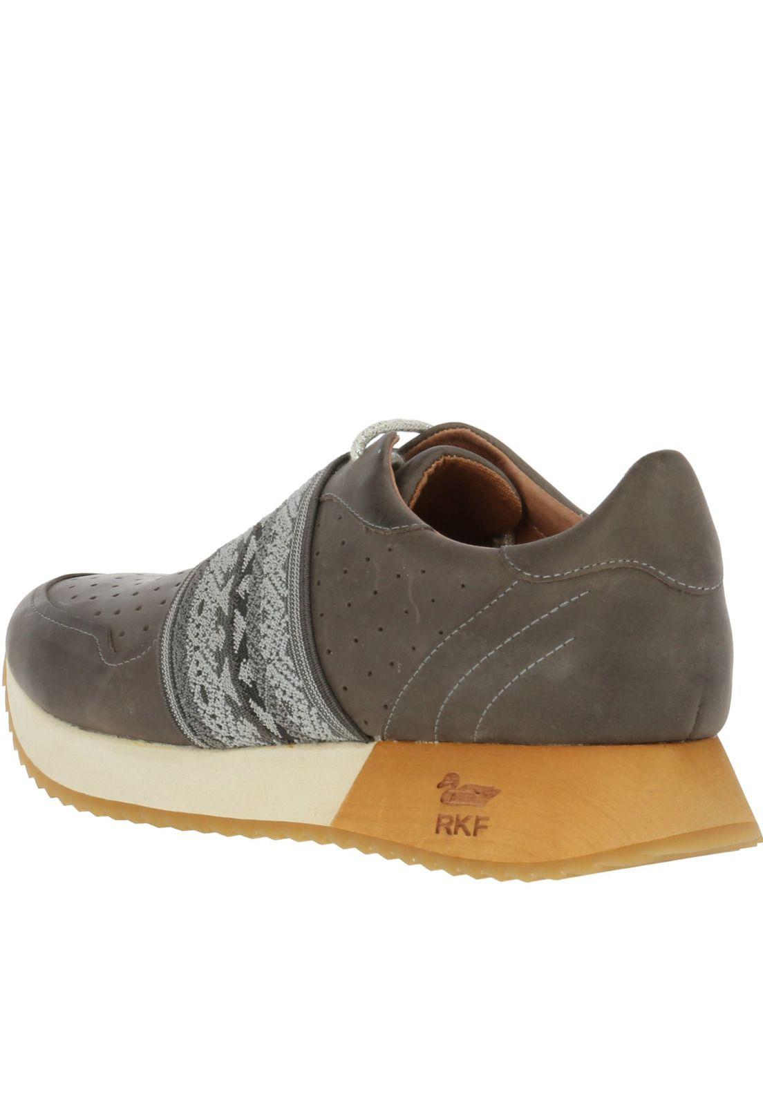 Zapatilla Cuero Bench Gris Mujer Rockford-4