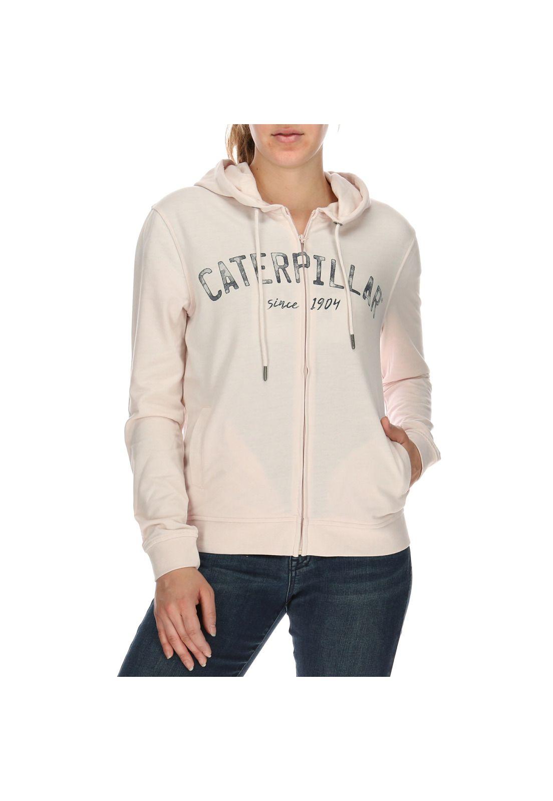 Polerón Mujer Logo Zip Sweatshirt Poliéster Rosa-0