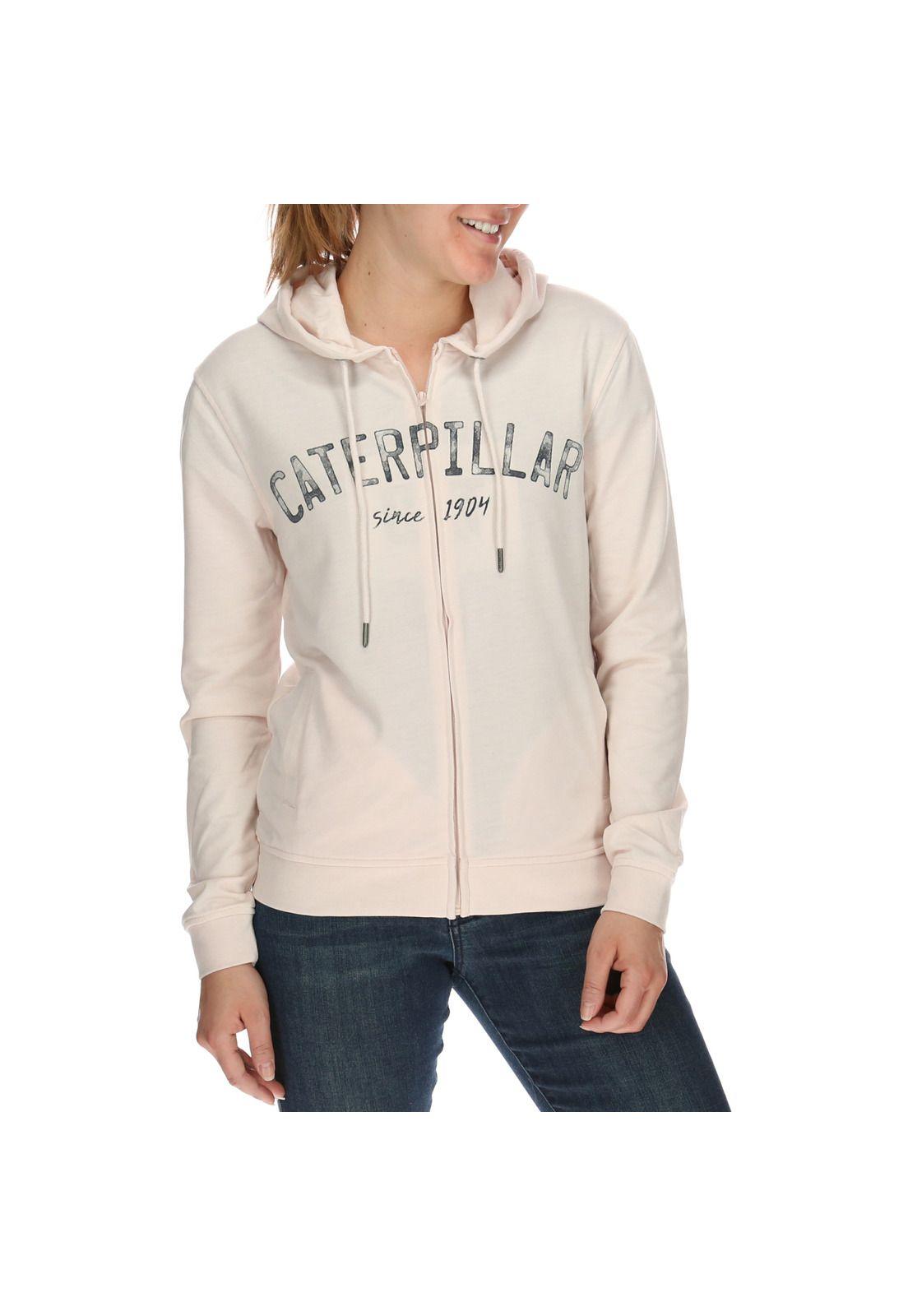 Polerón Mujer Logo Zip Sweatshirt Poliéster Rosa-3