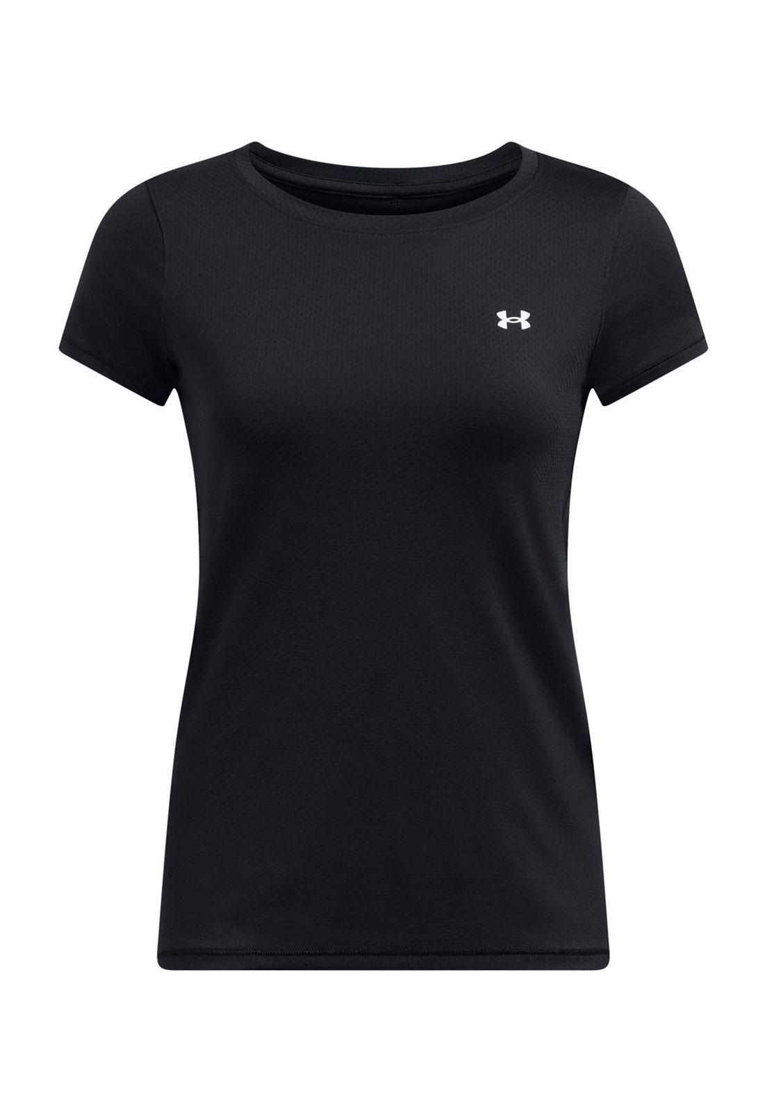 Polera manga crta HeatGear Msh mujer Negro-0
