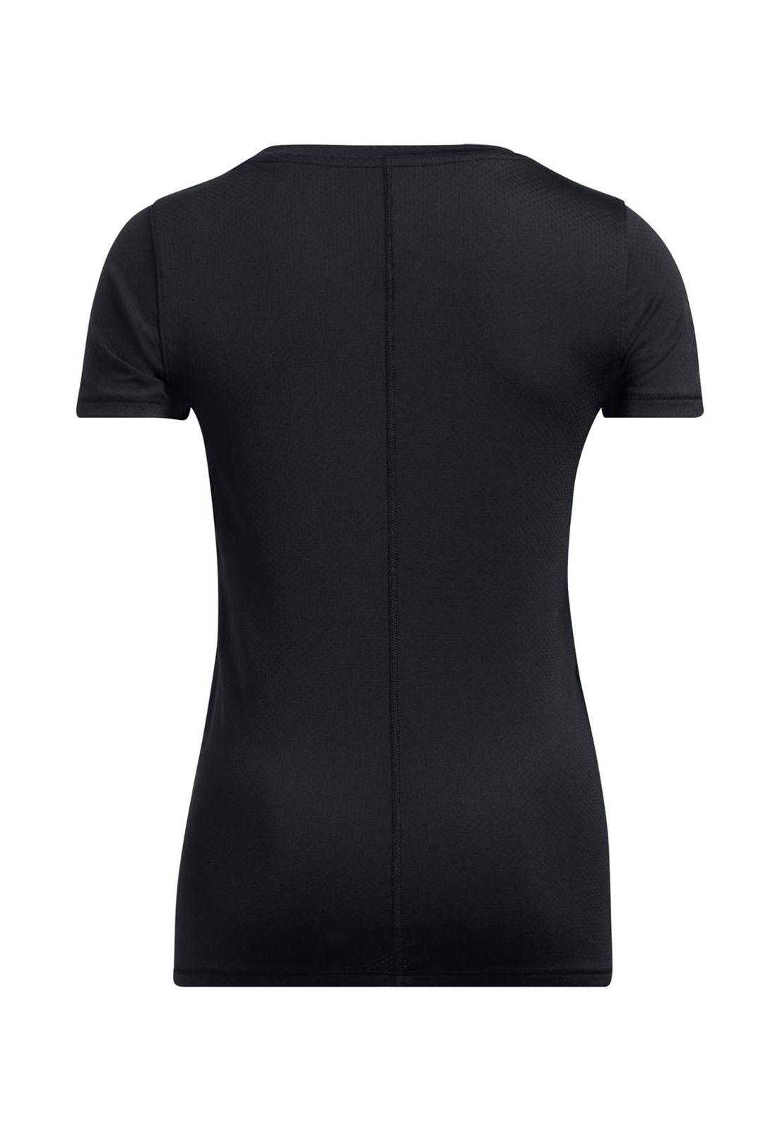 Polera manga crta HeatGear Msh mujer Negro-1