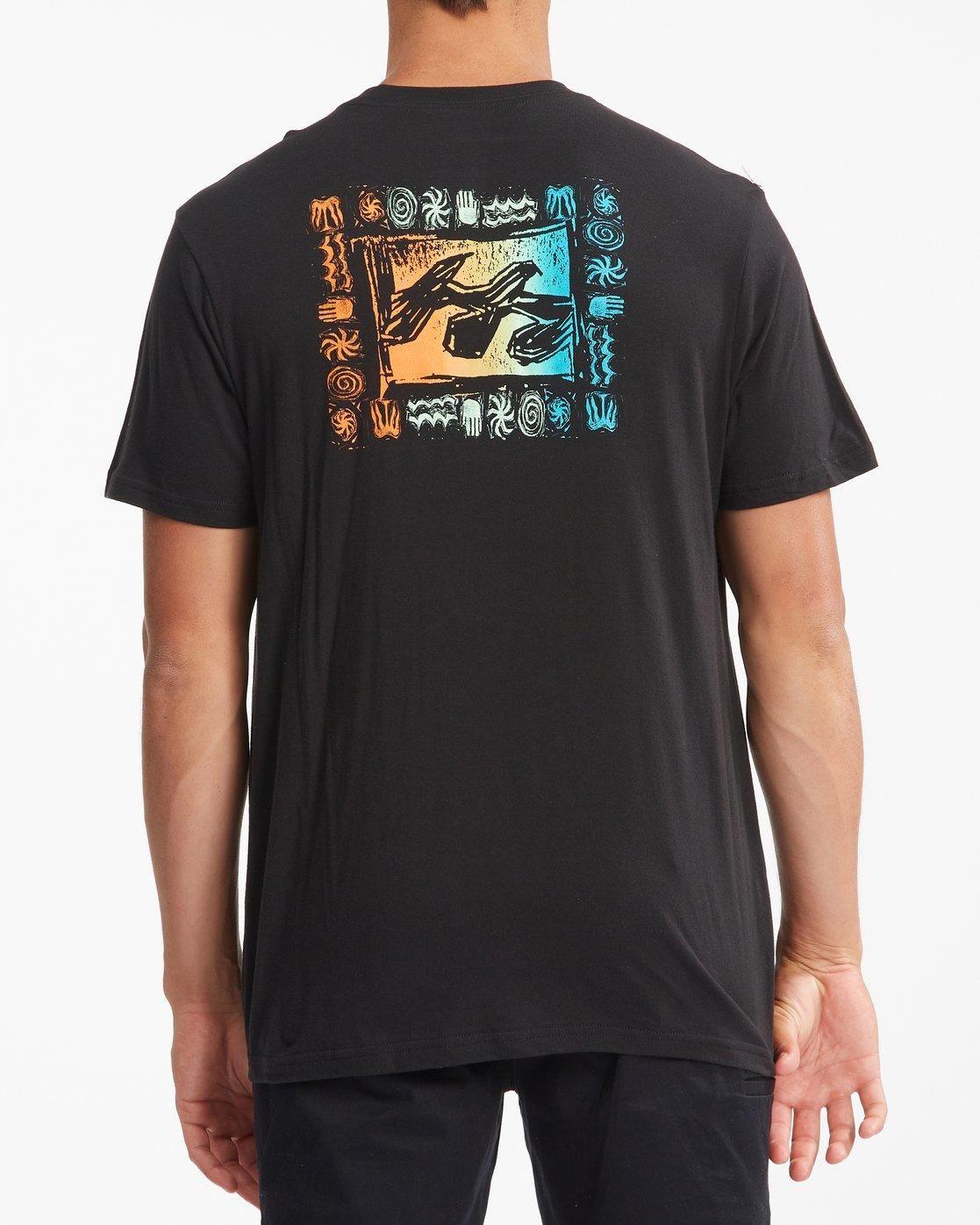 Polera M/C Hombre Crayon Wave Negro-2