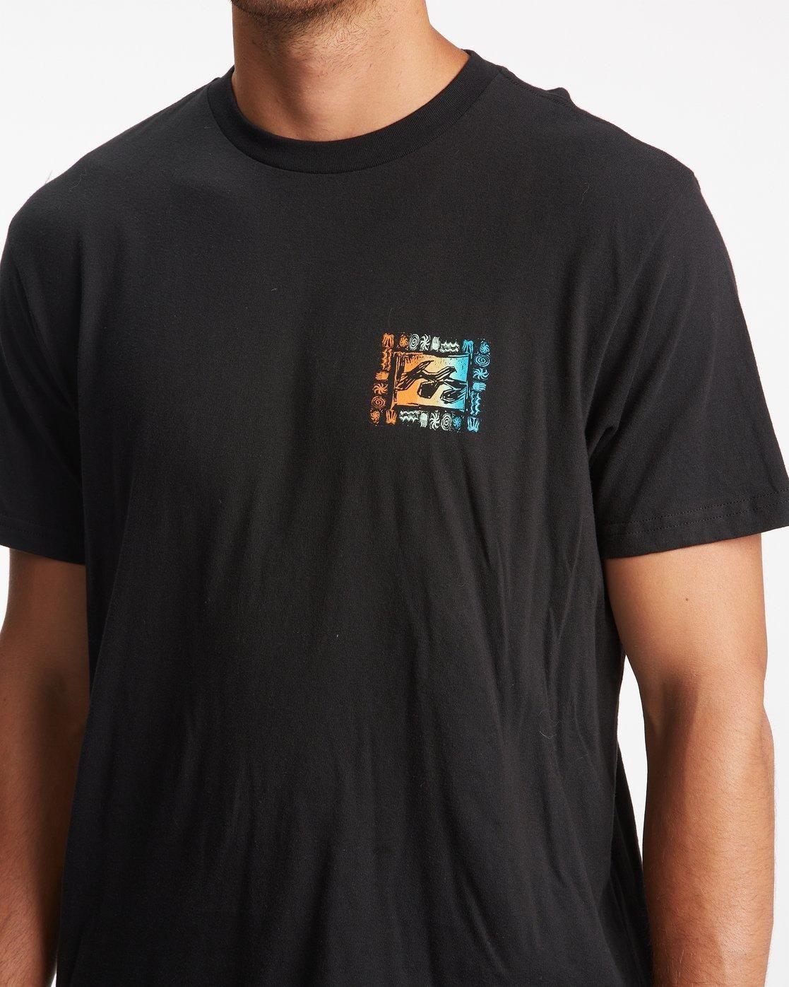 Polera M/C Hombre Crayon Wave Negro-3