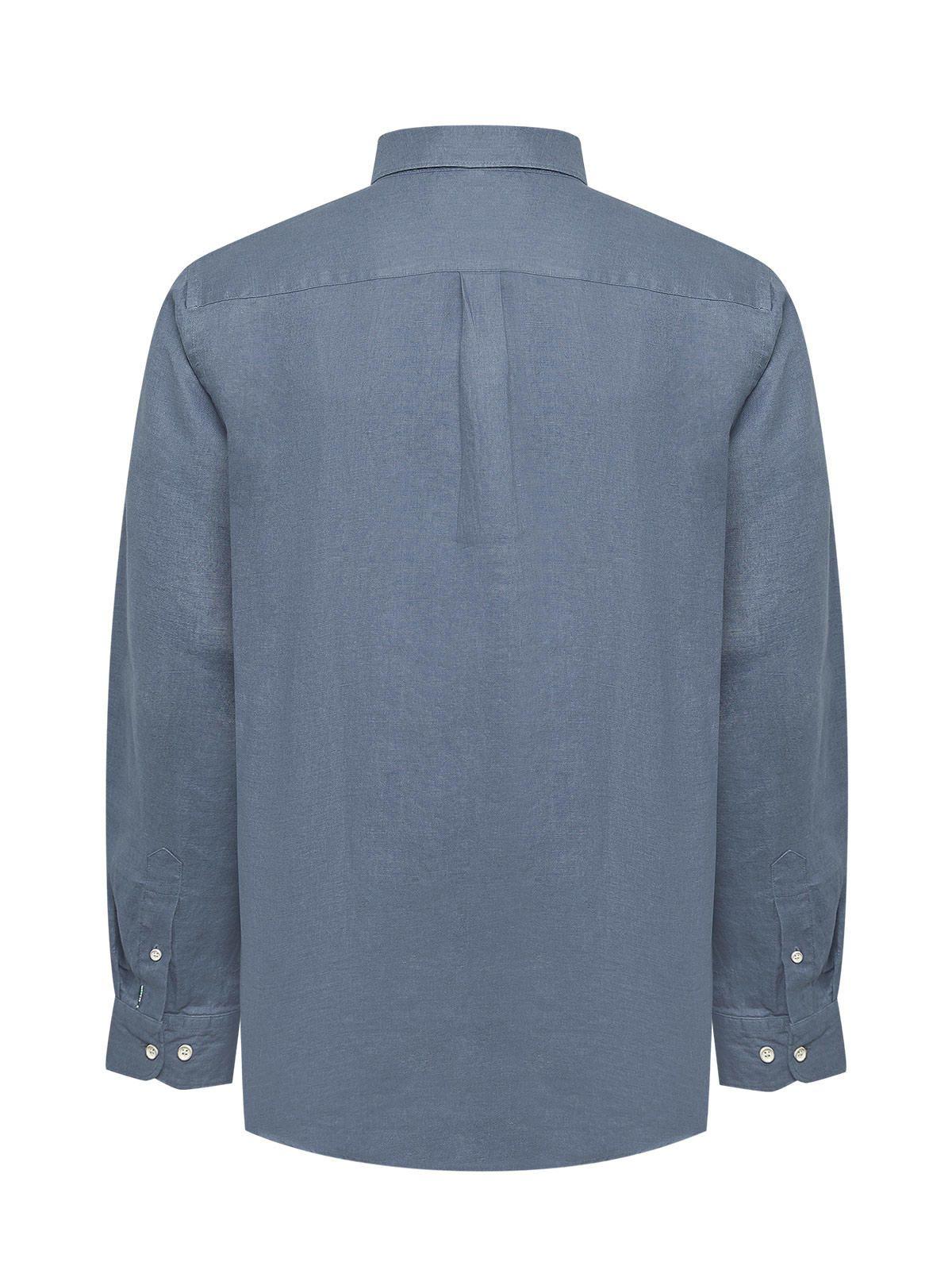 Camisa Lino Orgánico Hombre Linen Azul-1