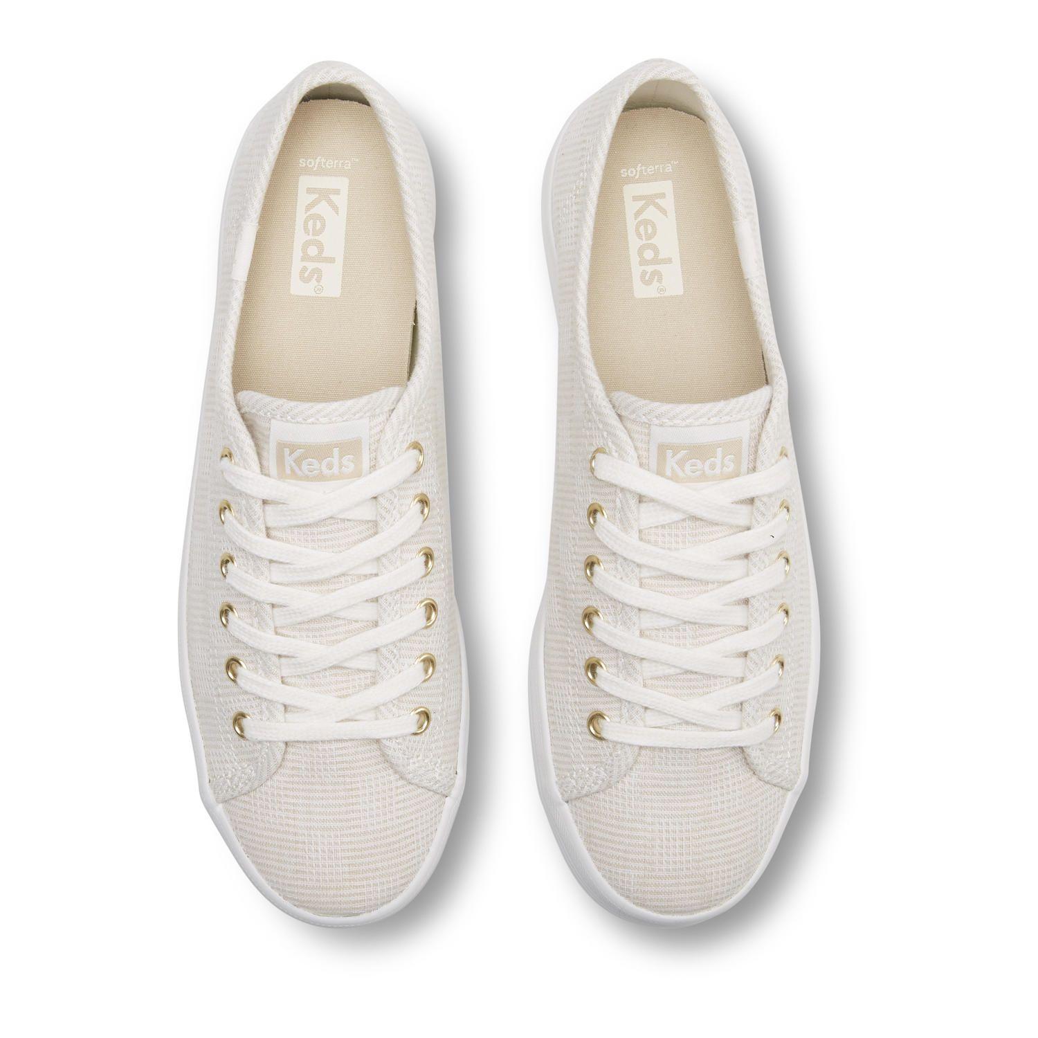 Zapatilla Mujer Kickstart Crosshatch Beige-2