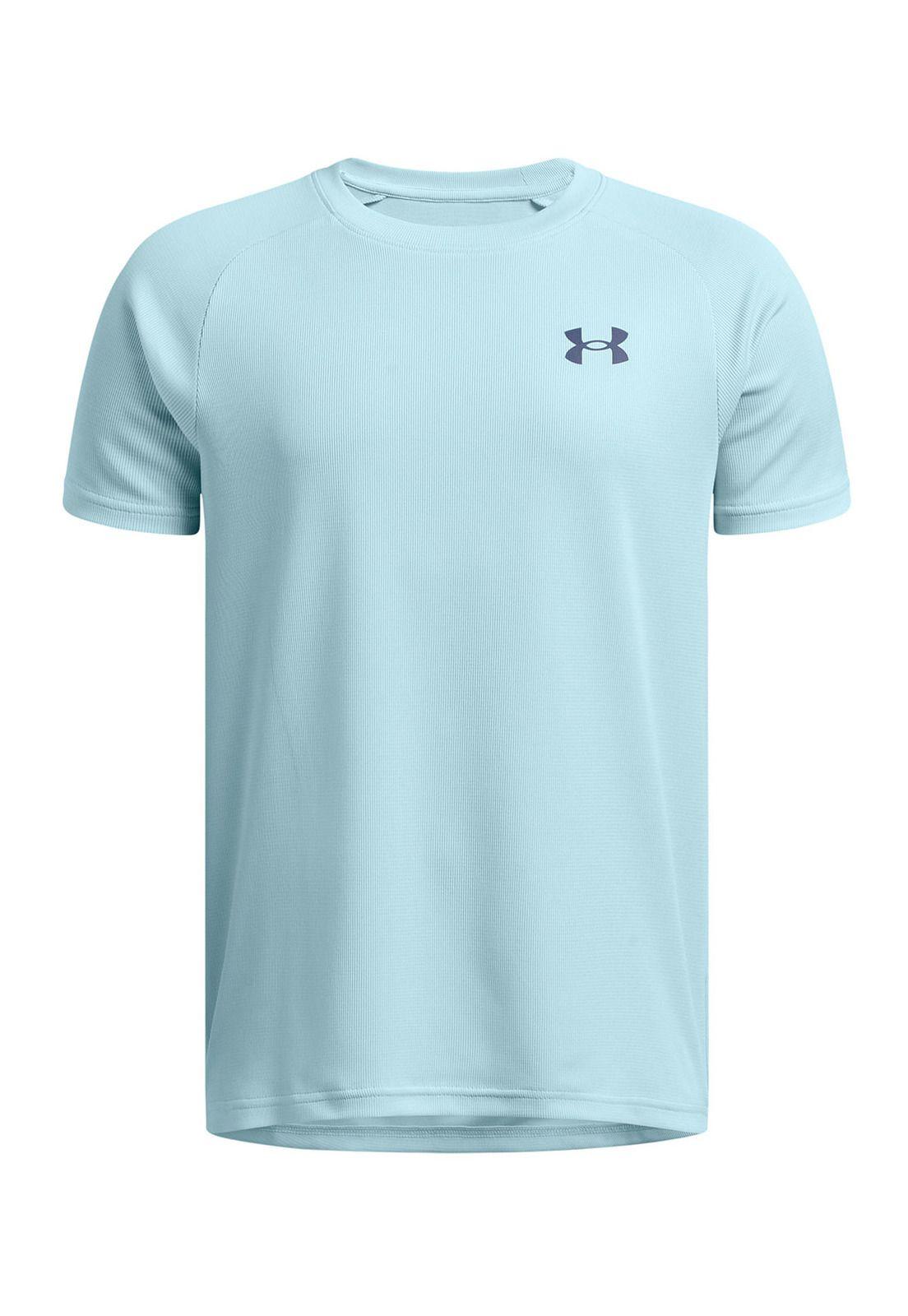 Polera Manga Corta UA Tech Niños Azul-0