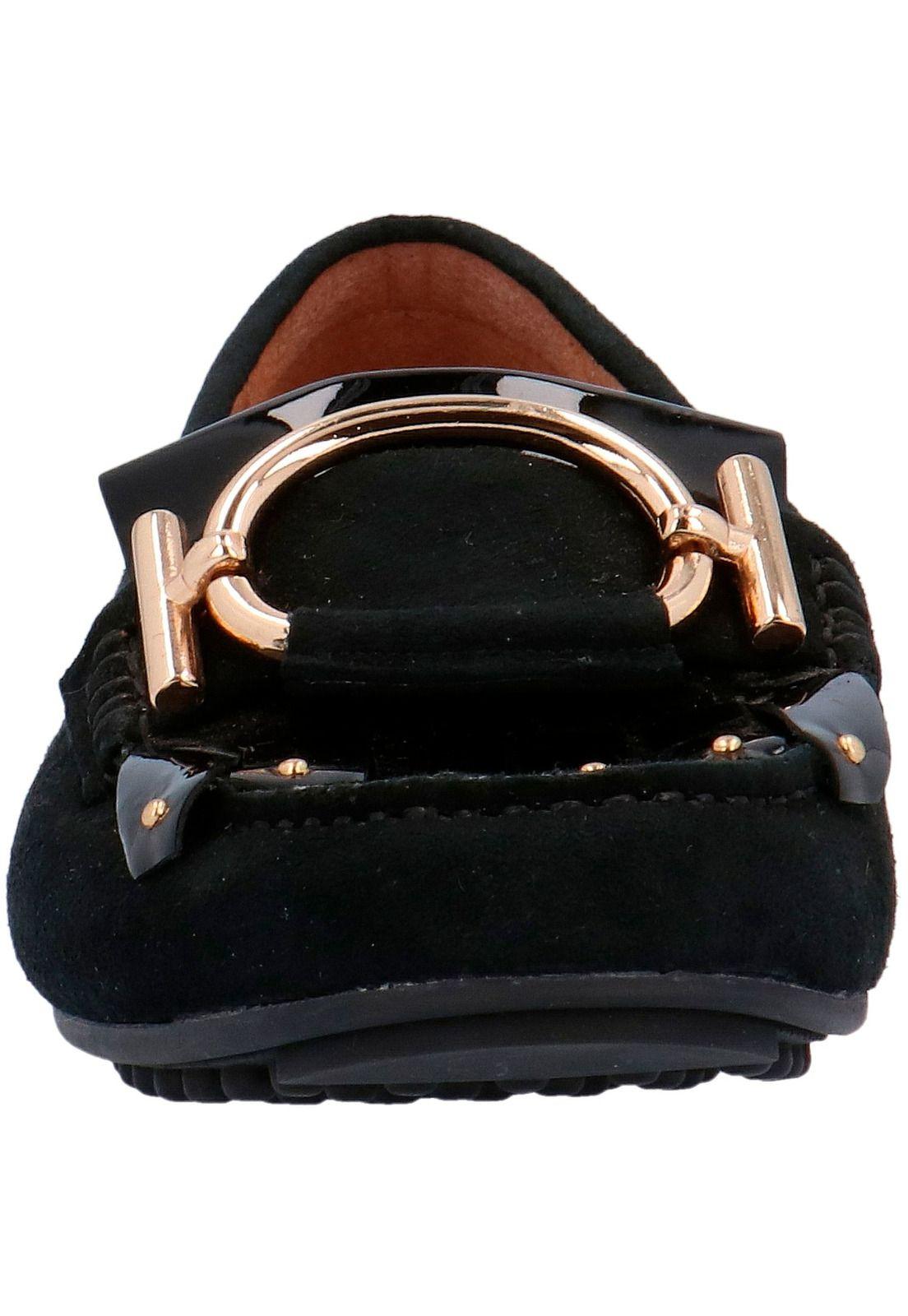 Mocasin Mujer Cuero Fergie Negro-2