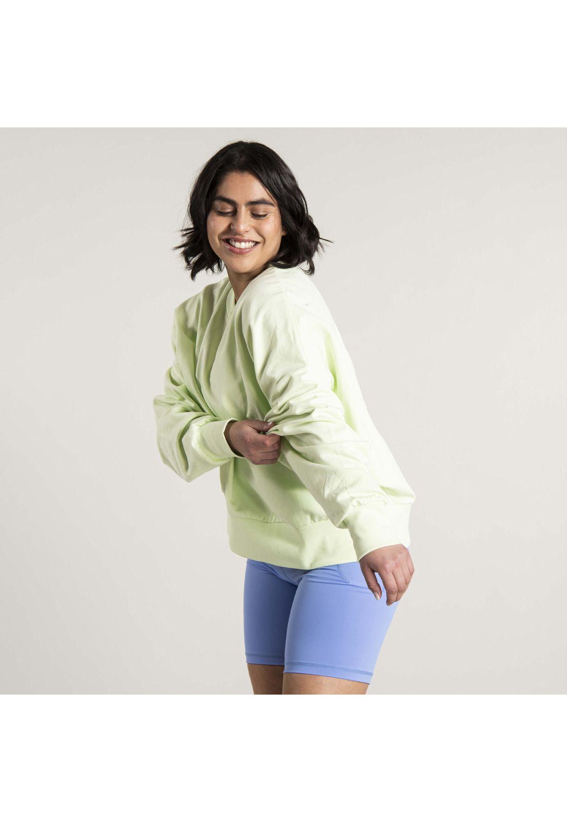 Polerón Mujer Sweatshirt Sofia Verde Manzana-1