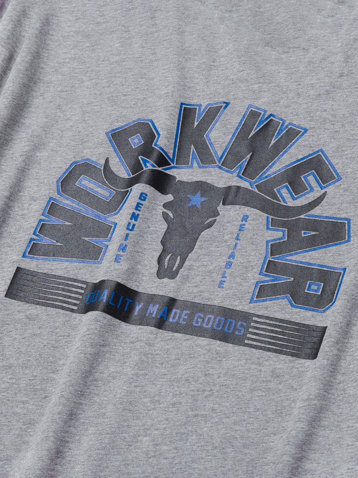 Polera Manga Corta Hombre Diseño Workwear Gris-6