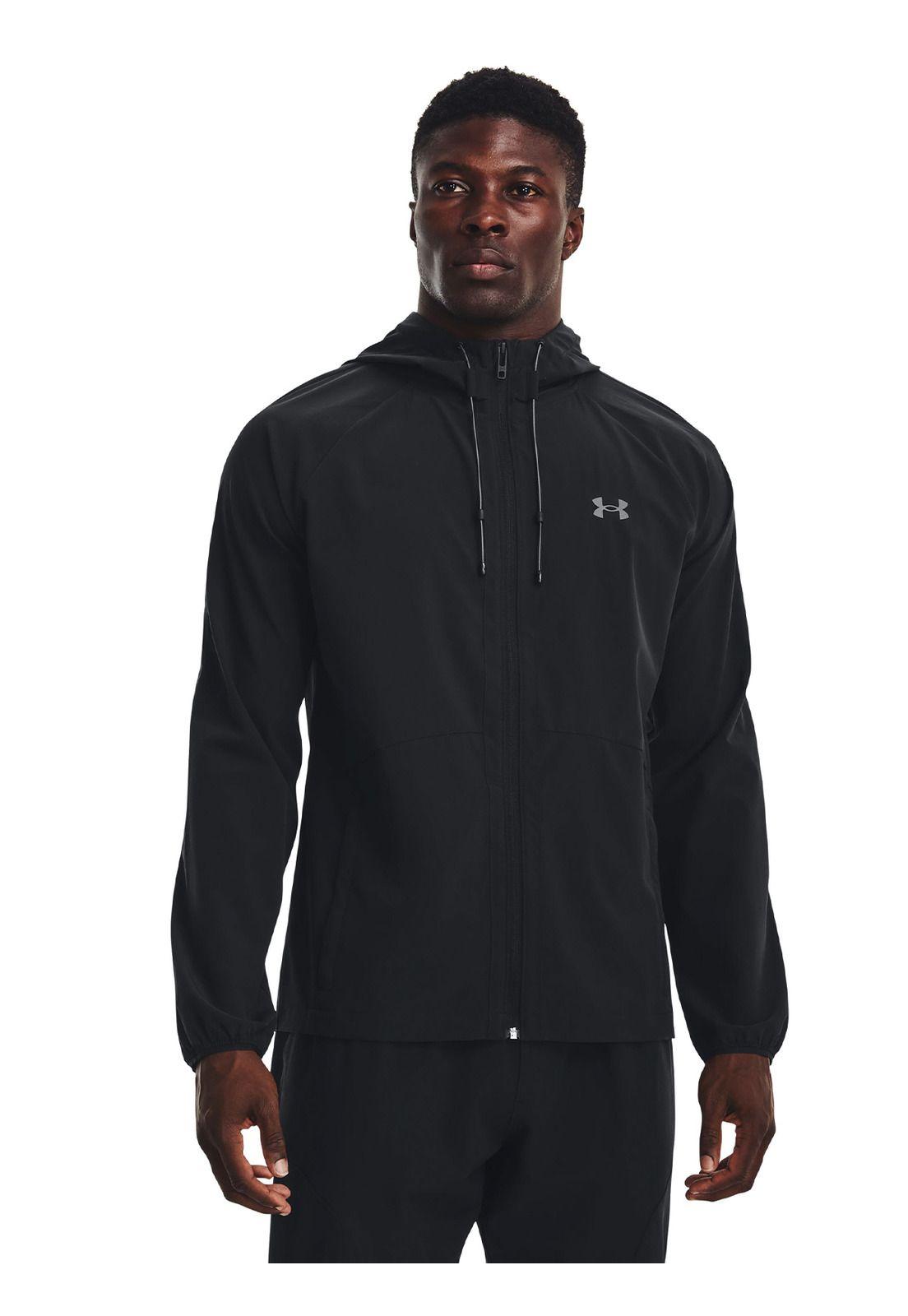 Cortaviento tejido elástic UA hombre Negro-3