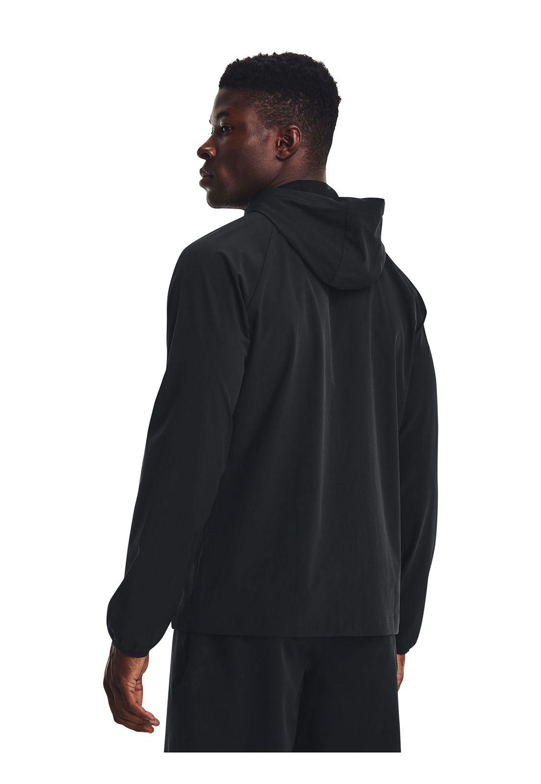 Cortaviento tejido elástic UA hombre Negro-4