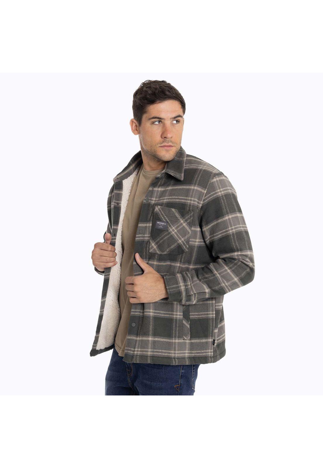 Chaqueta Sobrecamisa Hombre Mojave Oversh Gris Merrell-3