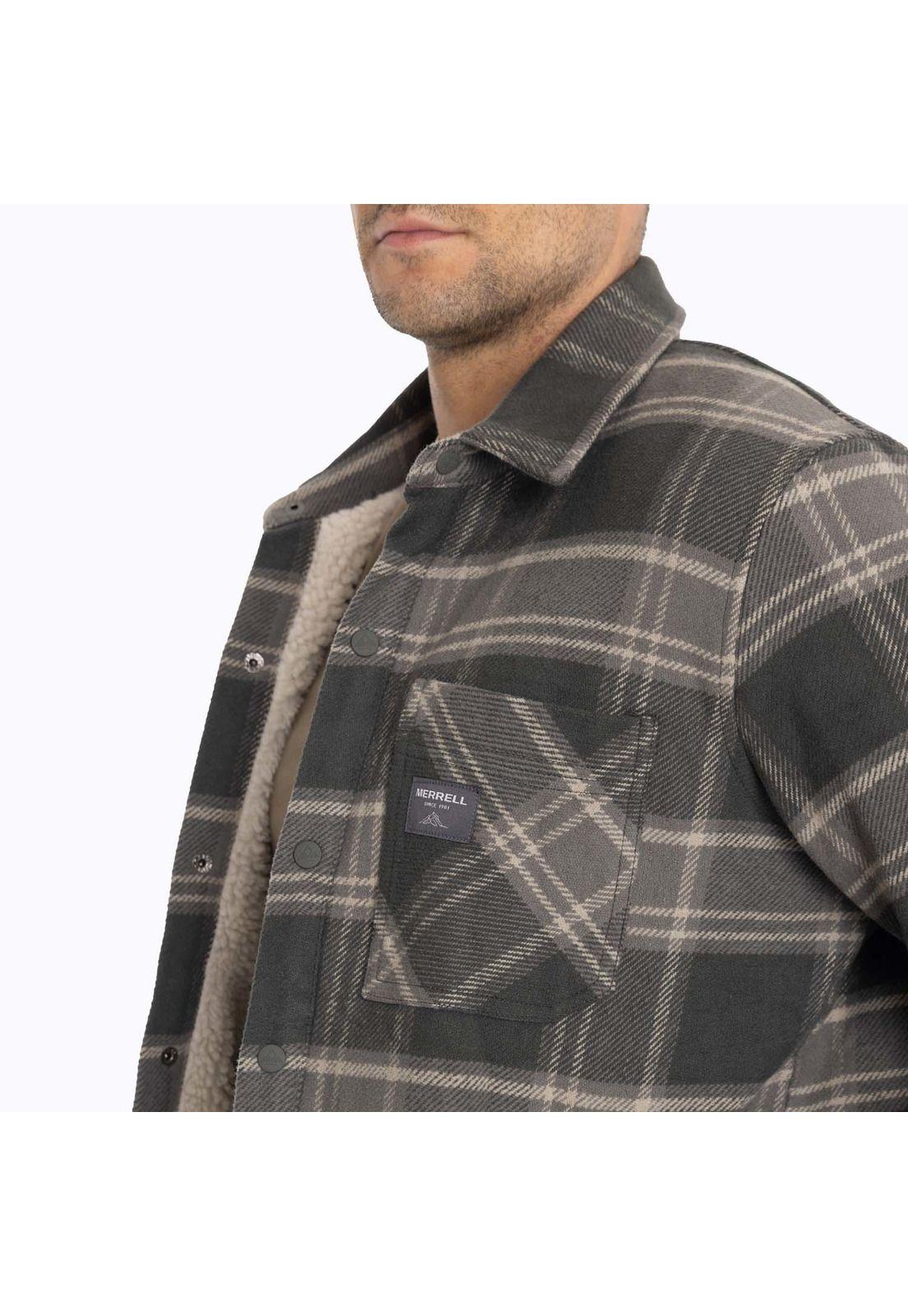 Chaqueta Sobrecamisa Hombre Mojave Oversh Gris Merrell-5