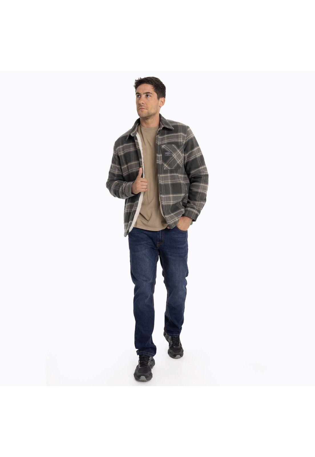 Chaqueta Sobrecamisa Hombre Mojave Oversh Gris Merrell-7
