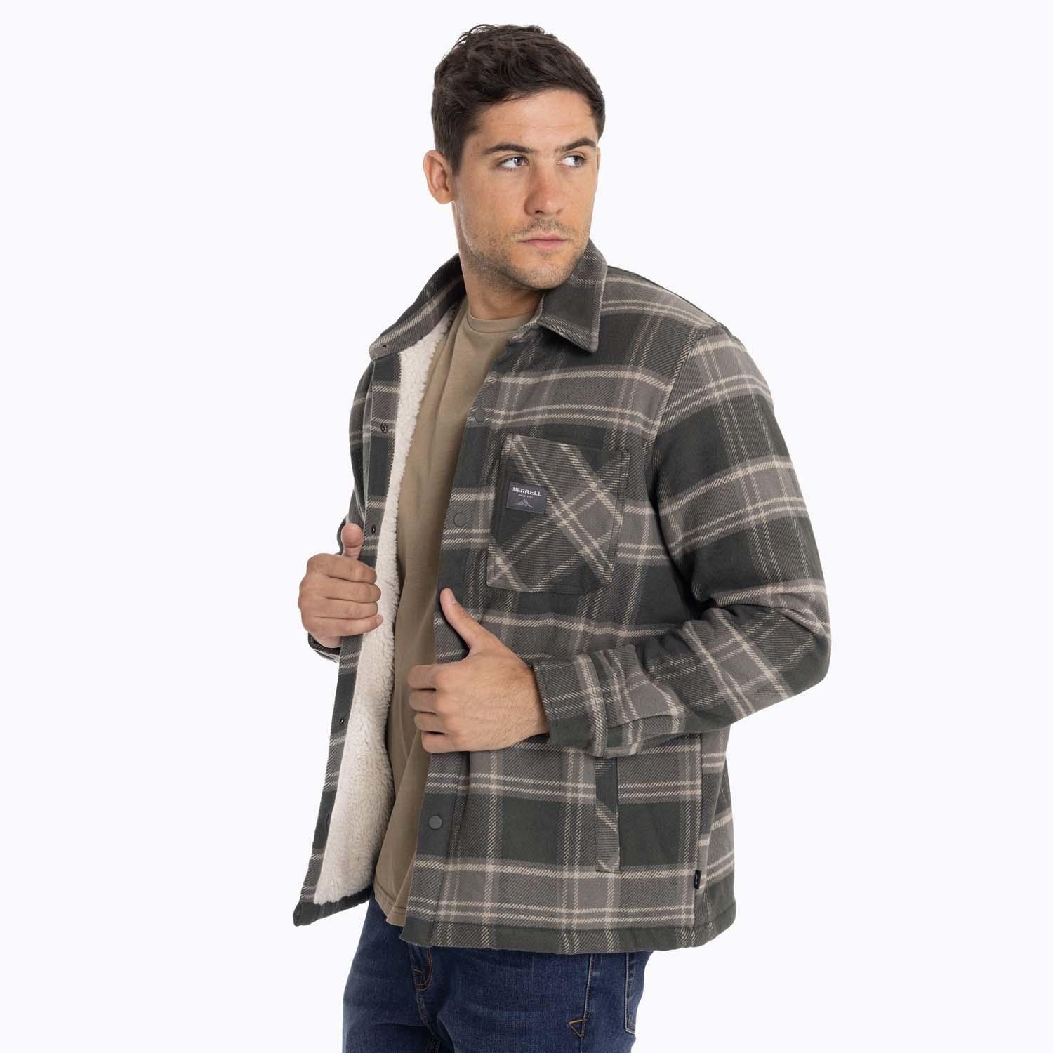 Chaqueta Sobrecamisa Hombre Mojave Oversh Gris Merrell-3