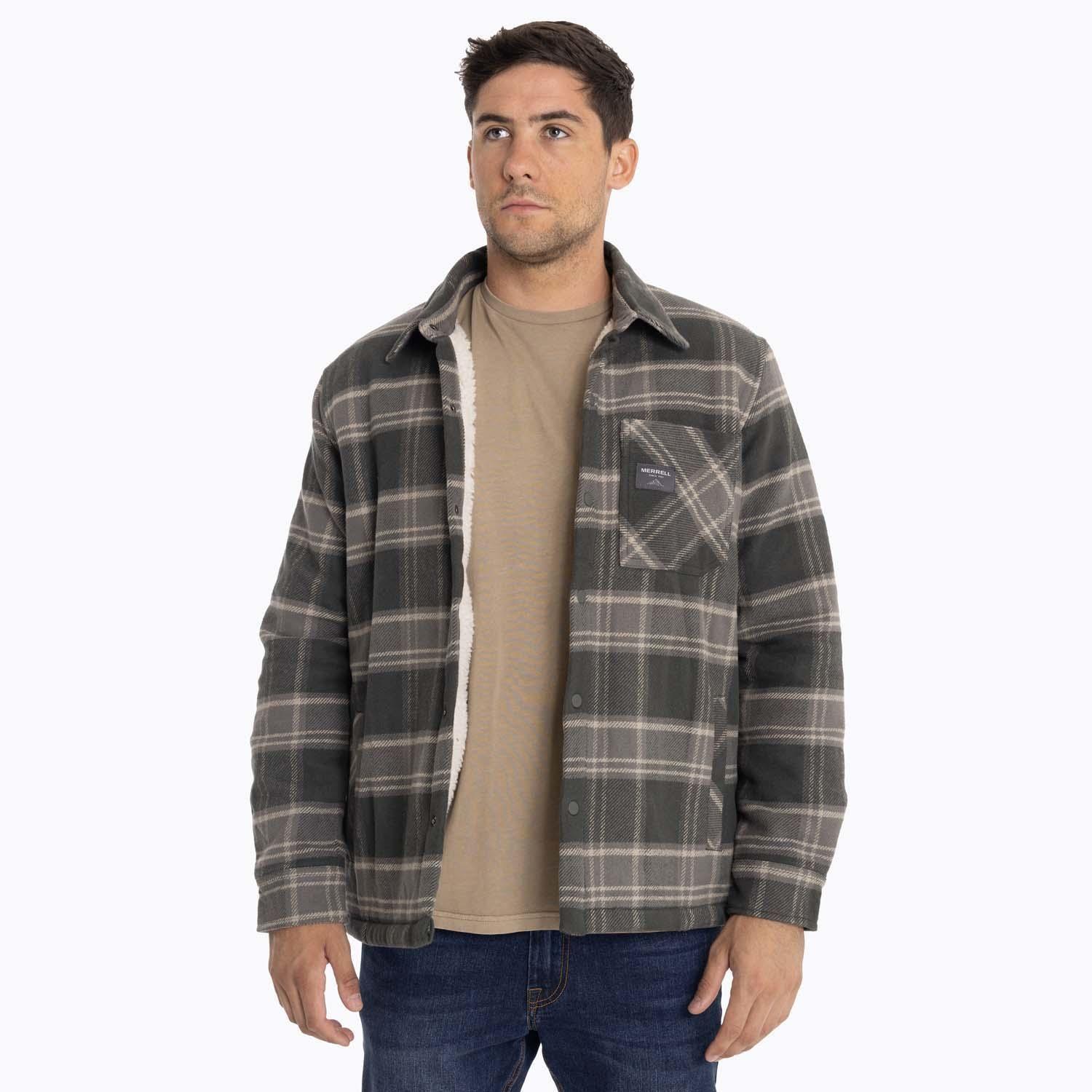 Chaqueta Sobrecamisa Hombre Mojave Oversh Gris Merrell-0