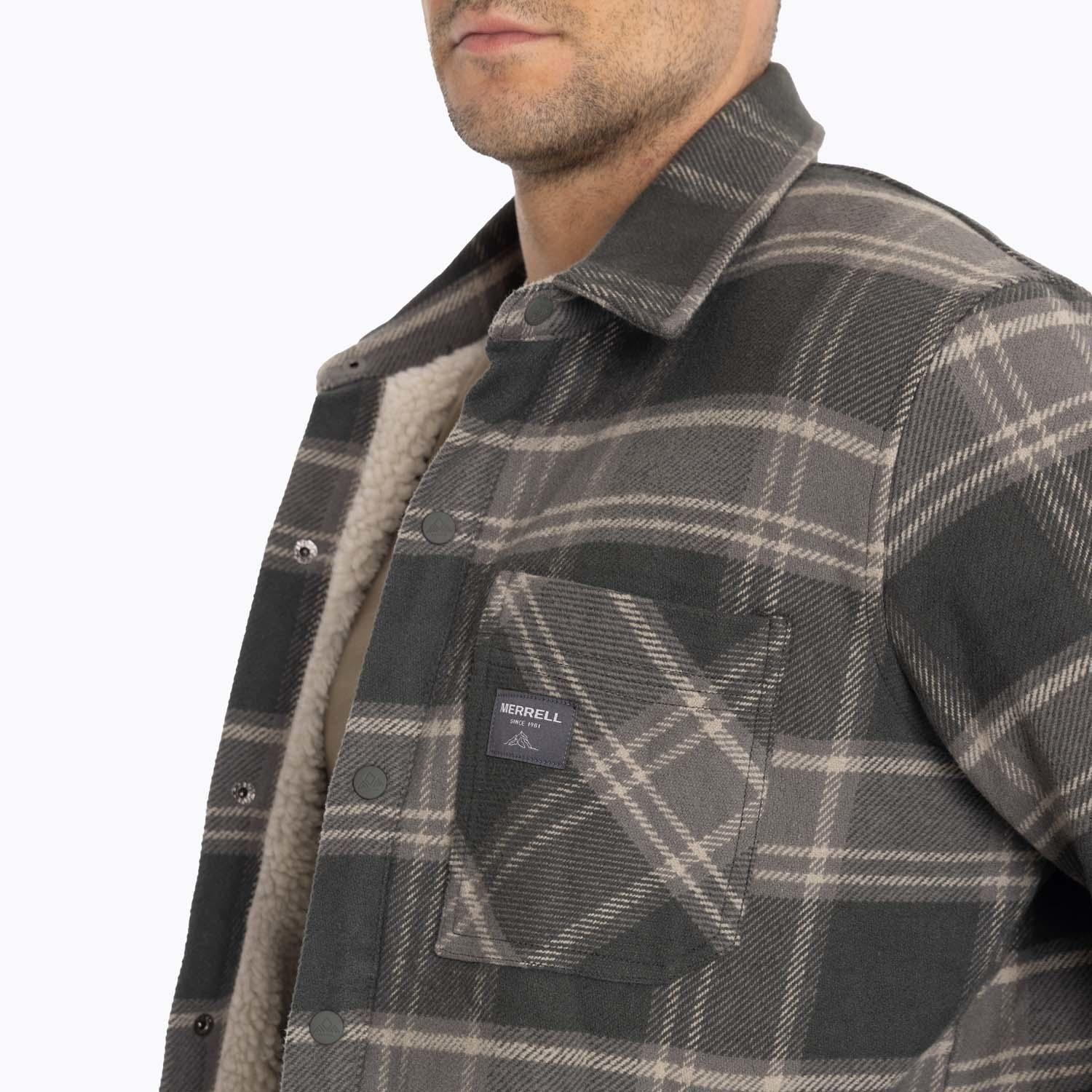 Chaqueta Sobrecamisa Hombre Mojave Oversh Gris Merrell-5