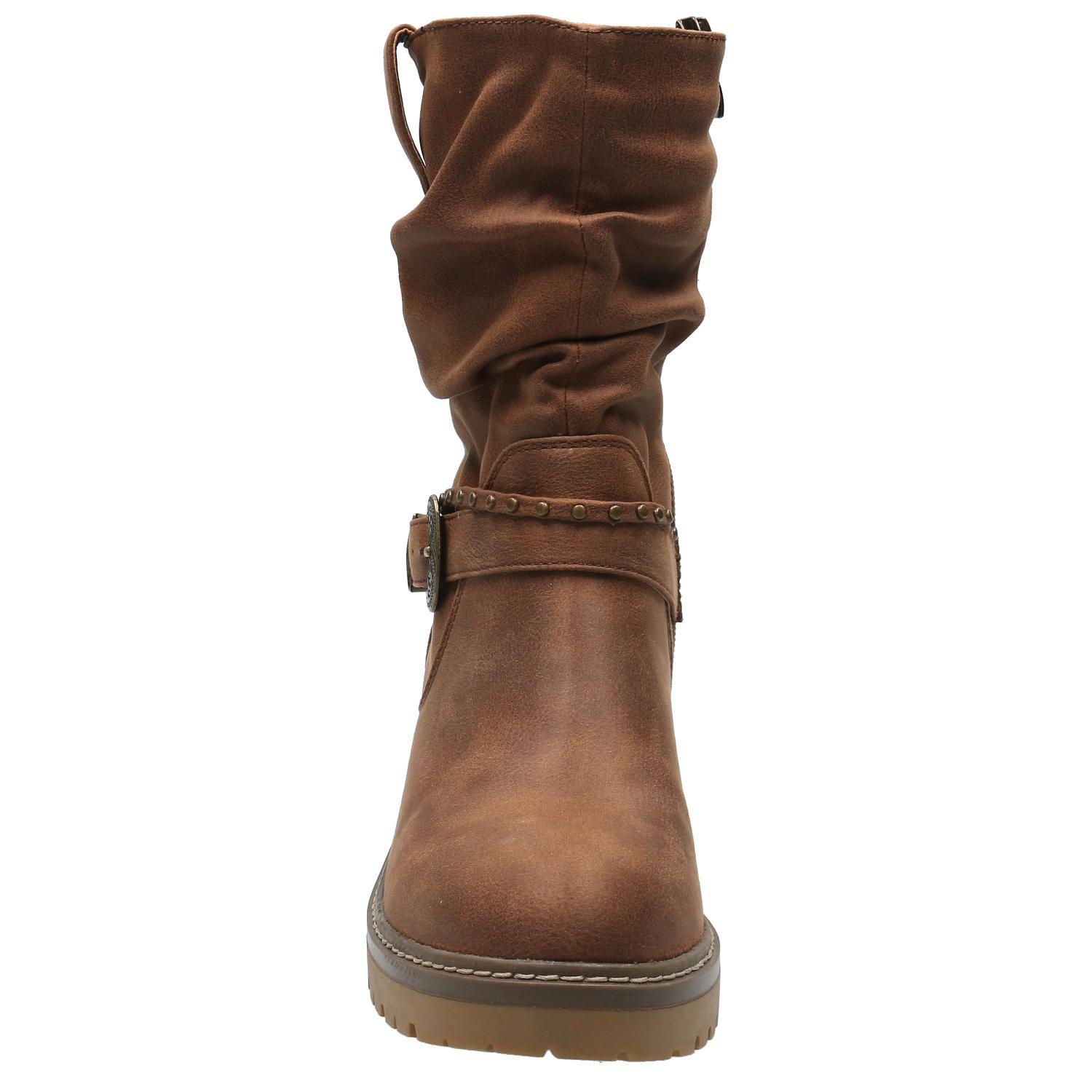 Botín Mujer Belloti Caramelo-2