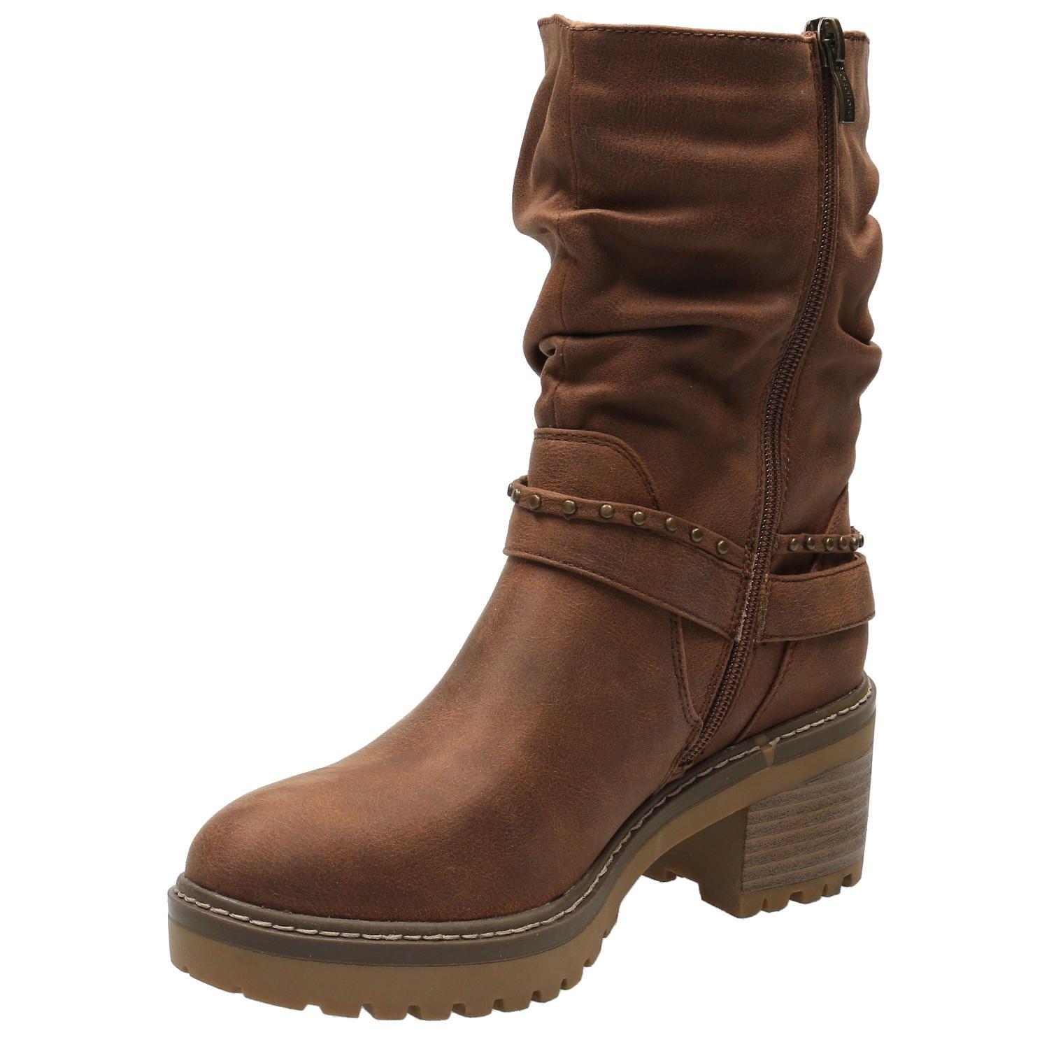 Botín Mujer Belloti Caramelo-3