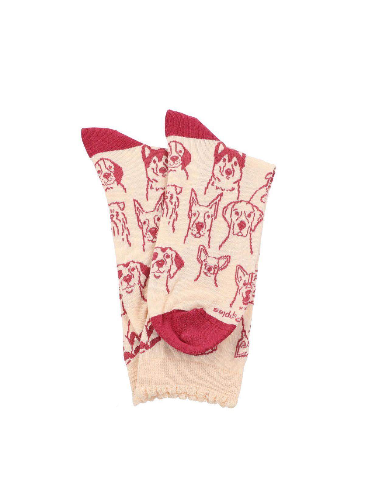 Calcetín Algodón Mujer C St Dogs Crema-2