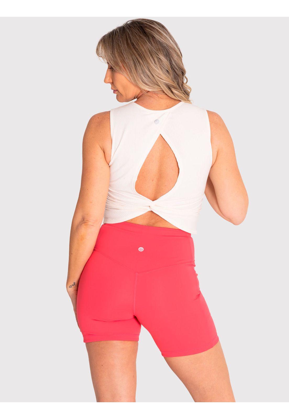 Polera deportiva Mujer Tank Rib Blanca-0