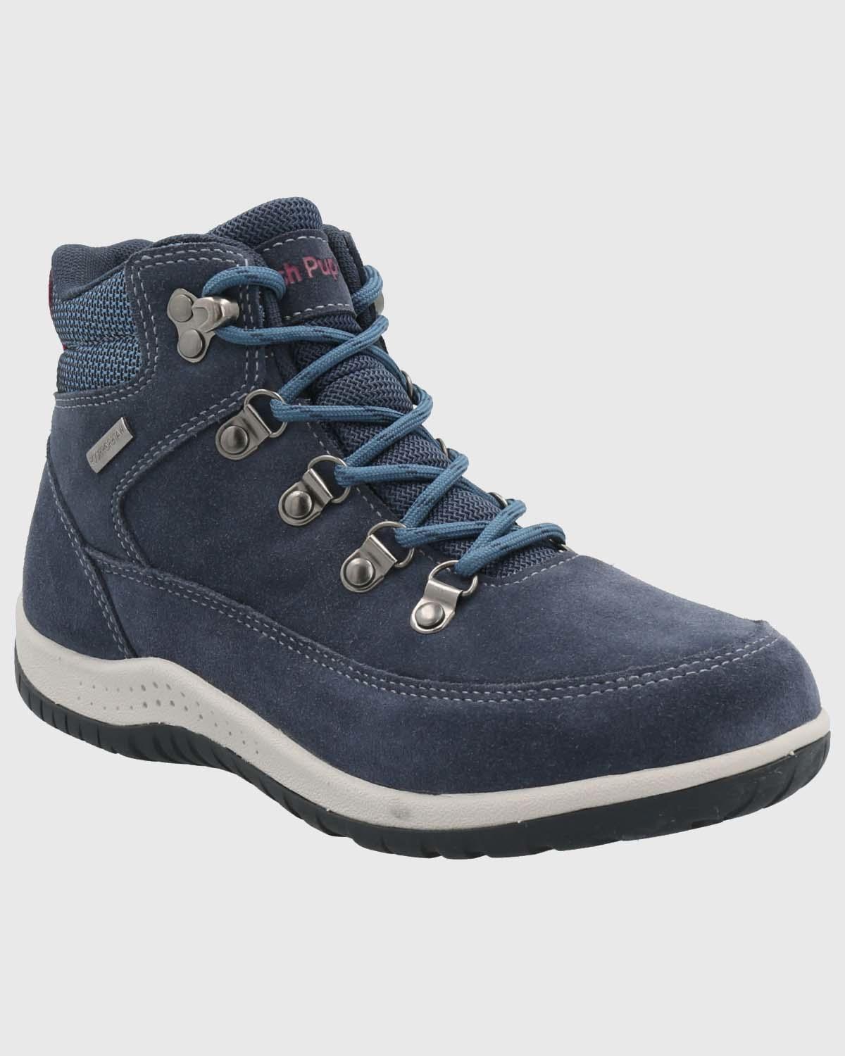 Botin Cuero Mujer Emur Azul-0
