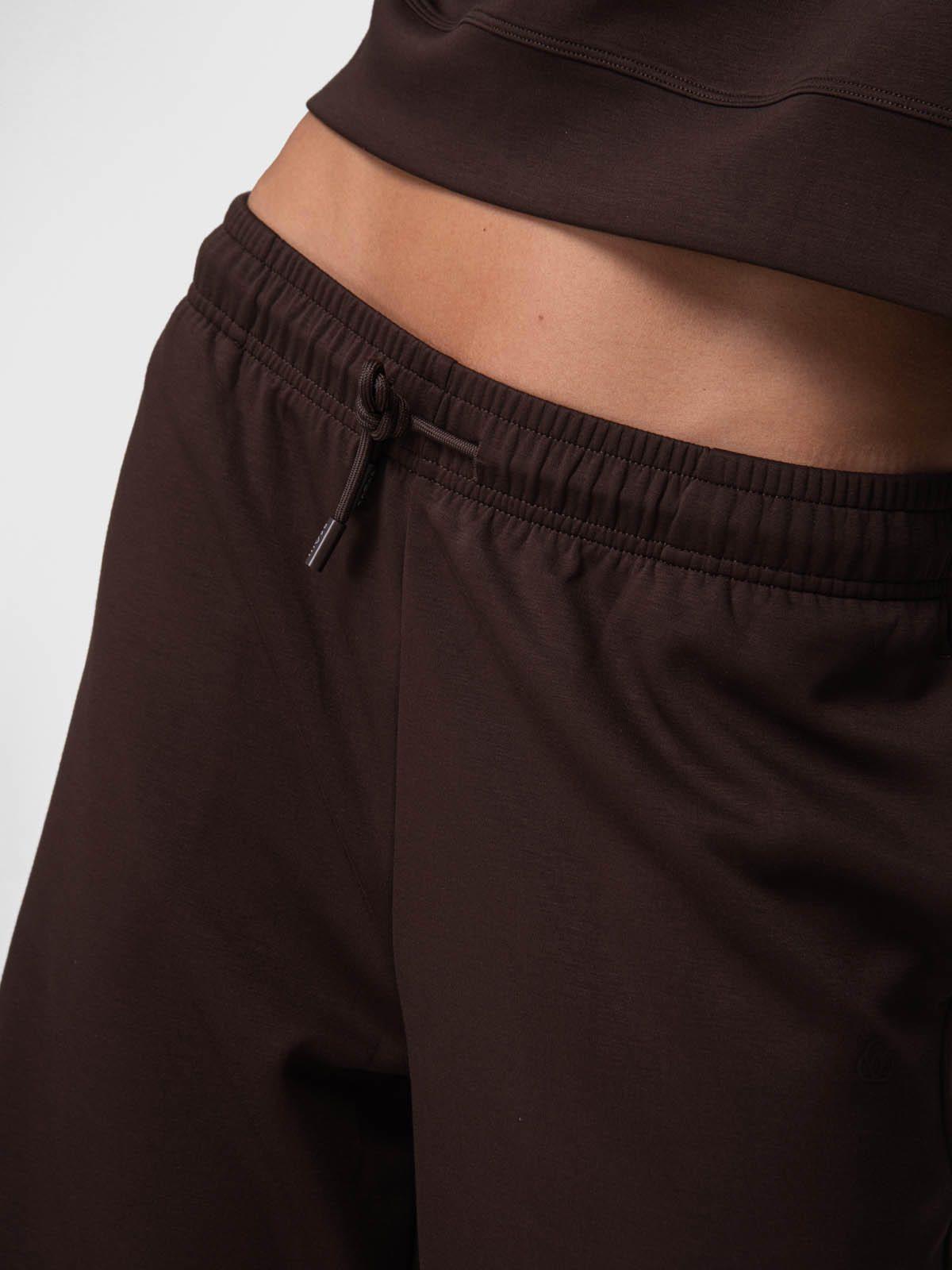 Pantalon Buzo Mujer Wide Leg Paz Rec Café-1