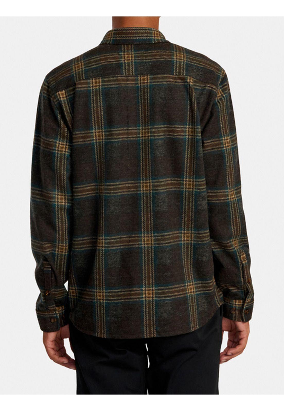 Camisa Manga Larga Hombre Vacancy Café-2