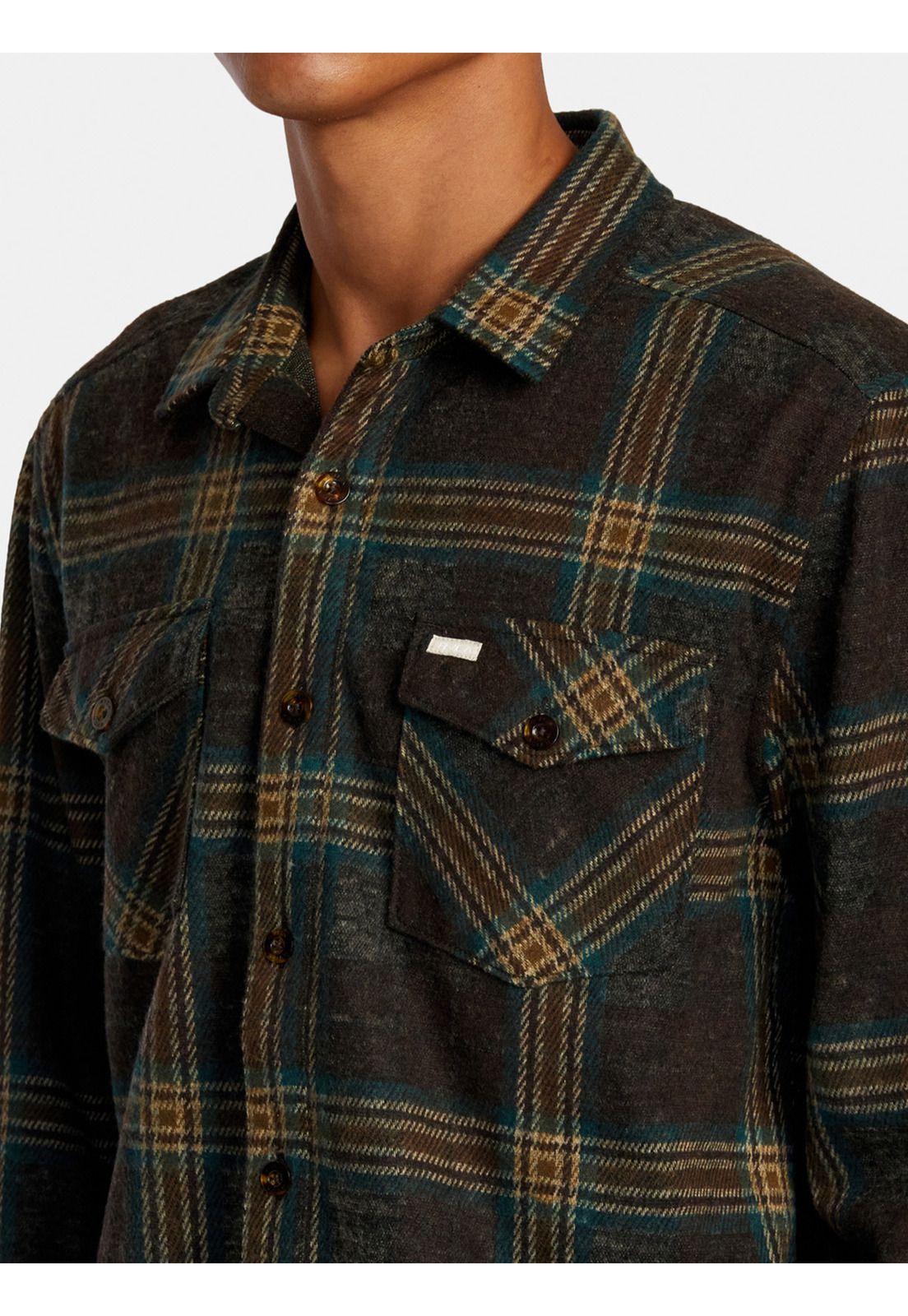 Camisa Manga Larga Hombre Vacancy Café-3