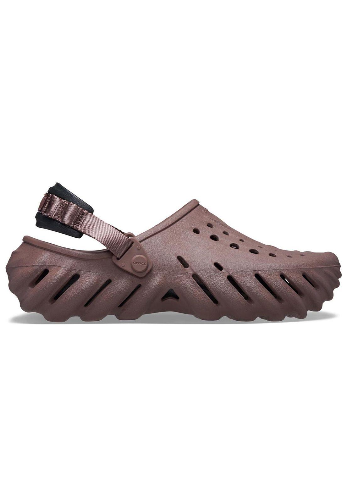 Zueco Crocs Hombre Echo Clog Café-0