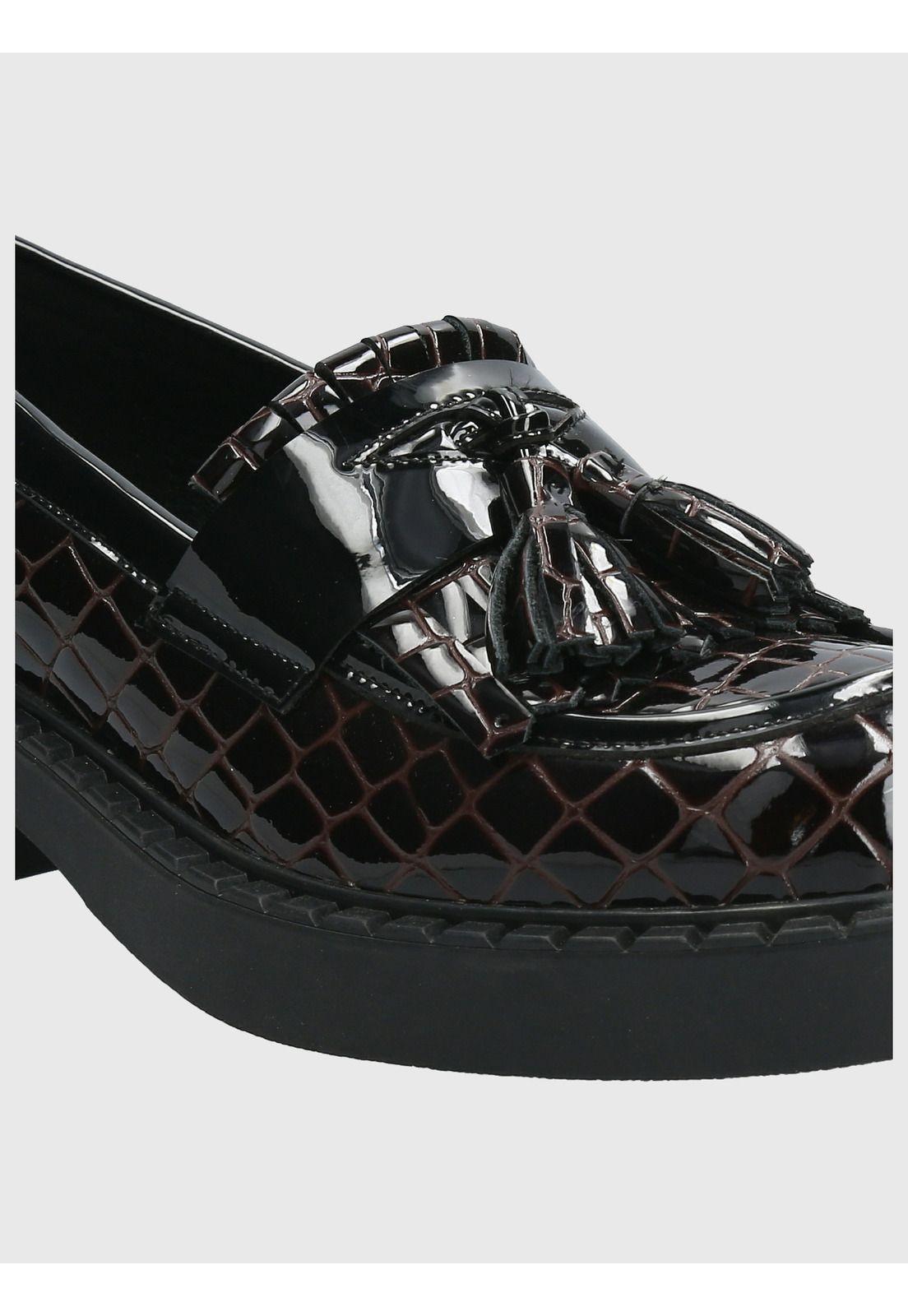 Mocasín Cuero Mujer Dania Rojo-7