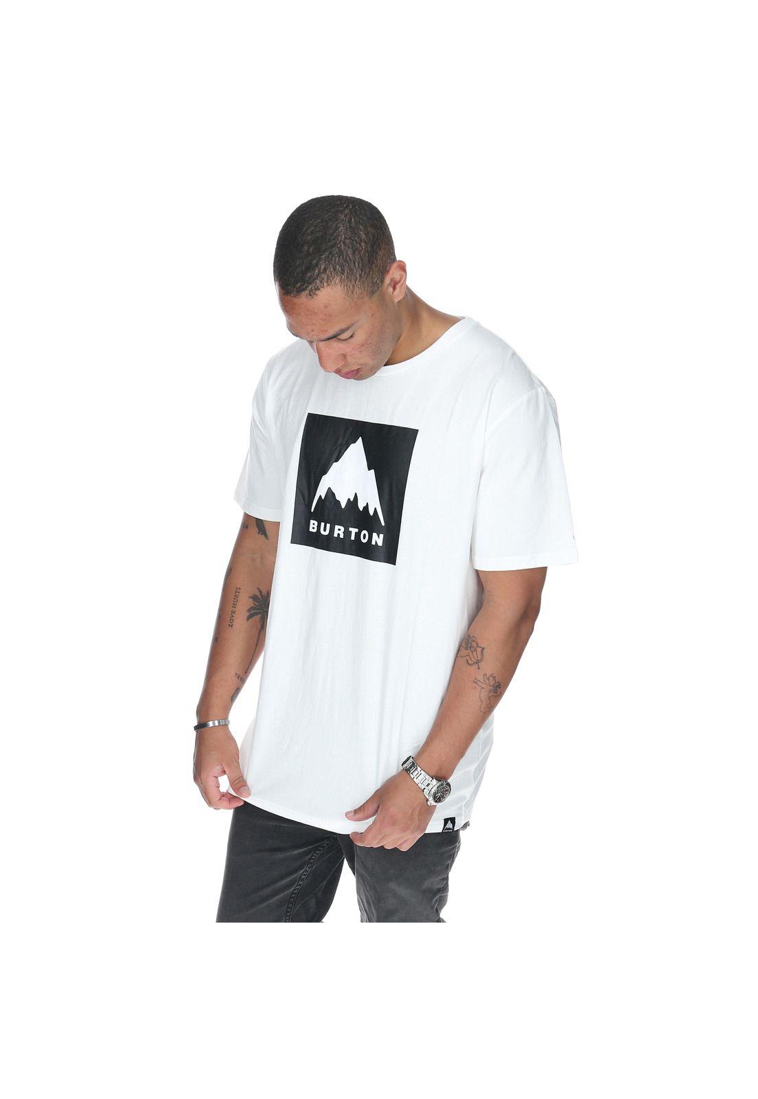 Polera M/C Hombre Mountain Logo2 Blanco-0