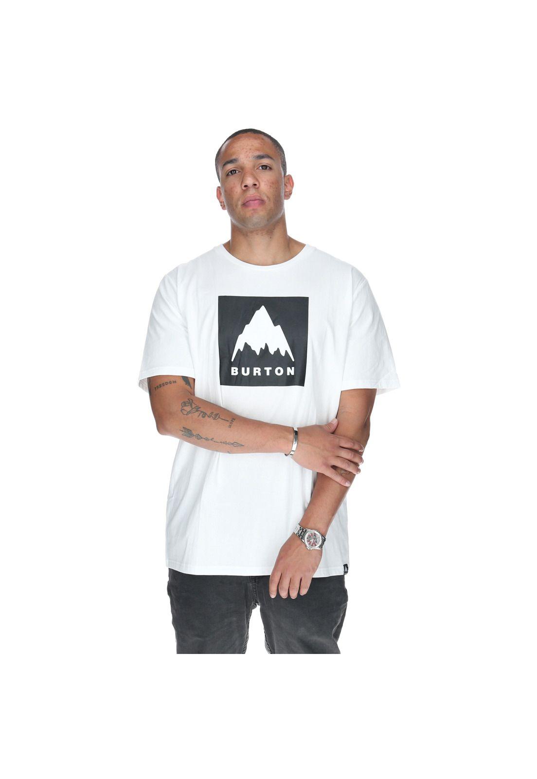 Polera M/C Hombre Mountain Logo2 Blanco-1