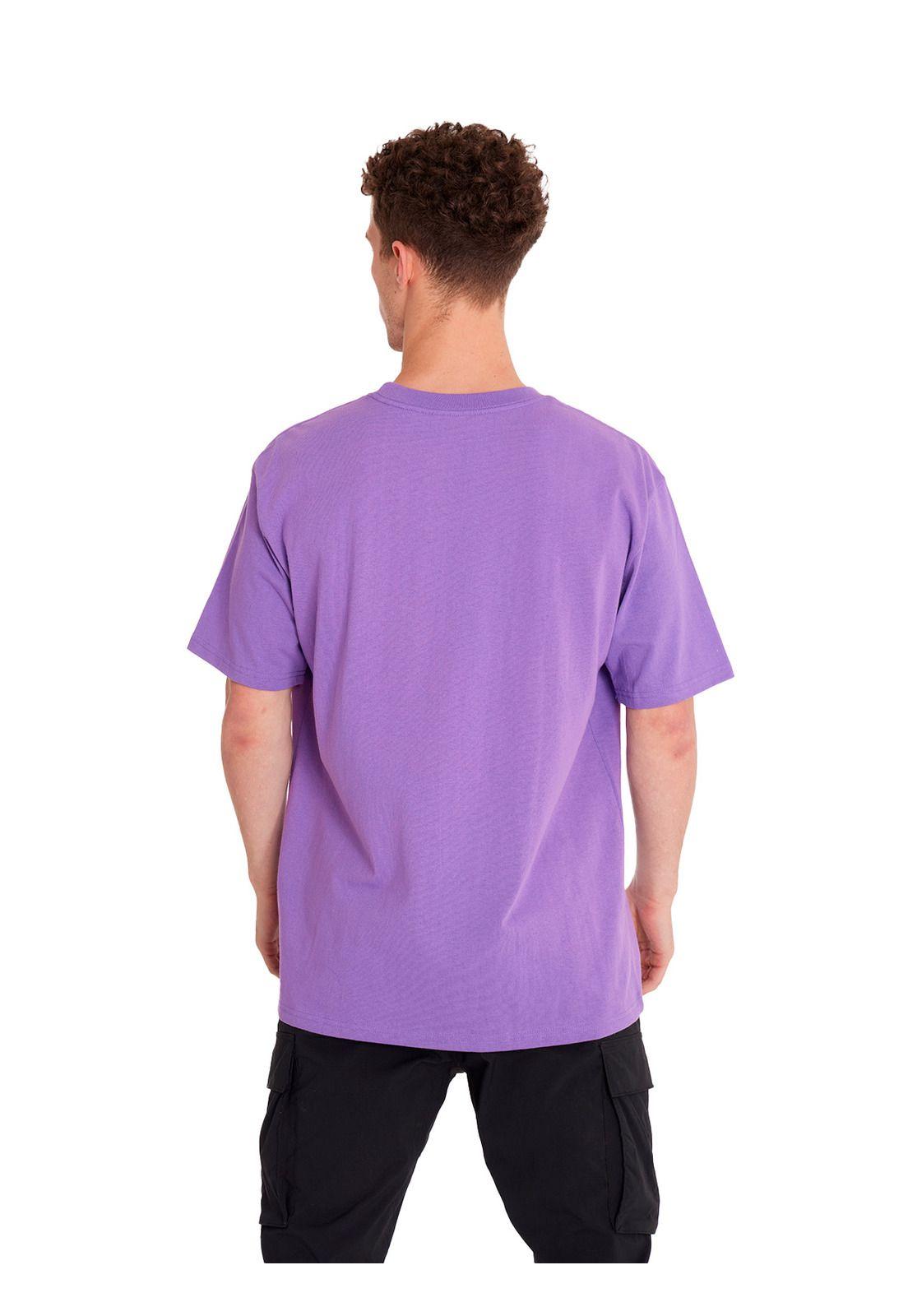 Polera manga corta Hombre Transistor Morado-4
