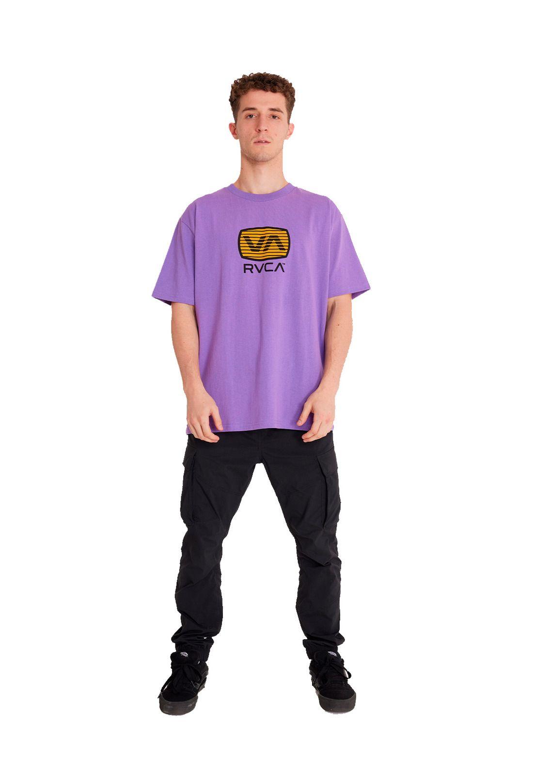 Polera manga corta Hombre Transistor Morado-5