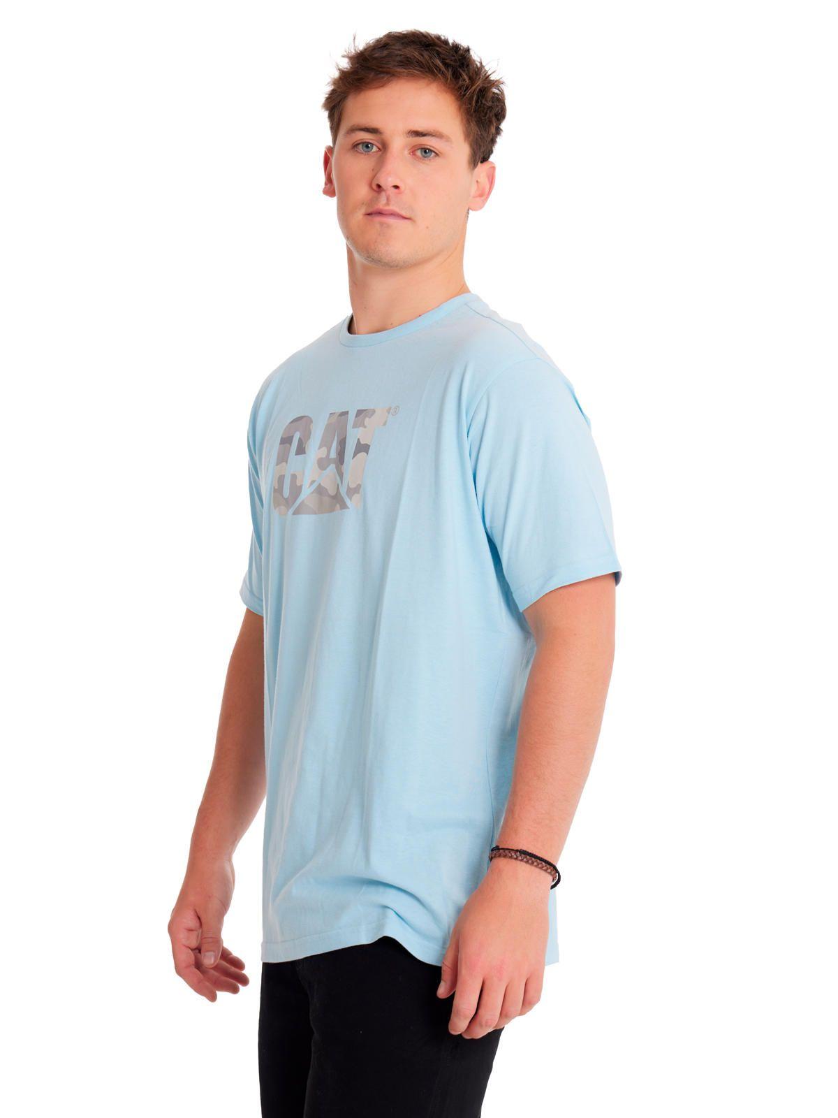 Polera Manga Corta Unisex Cat Logo Tee Celeste-1