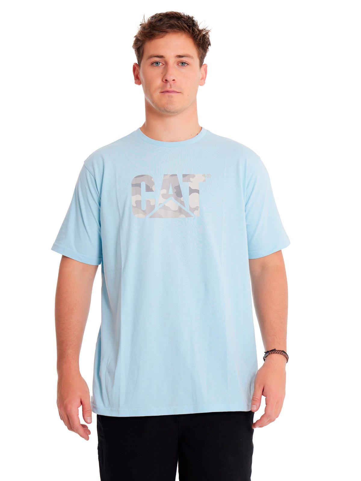 Polera Manga Corta Unisex Cat Logo Tee Celeste-4