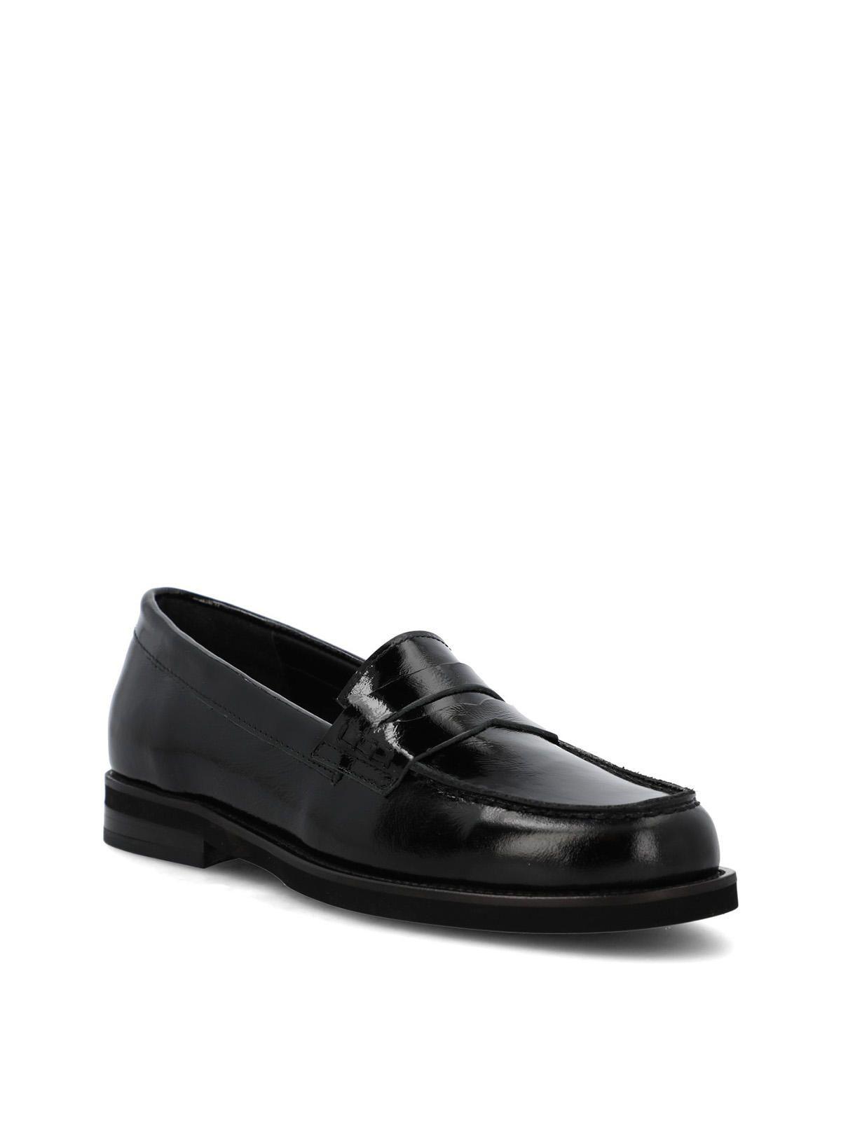 Mocasin Cuero Mujer Gaela Negro-1