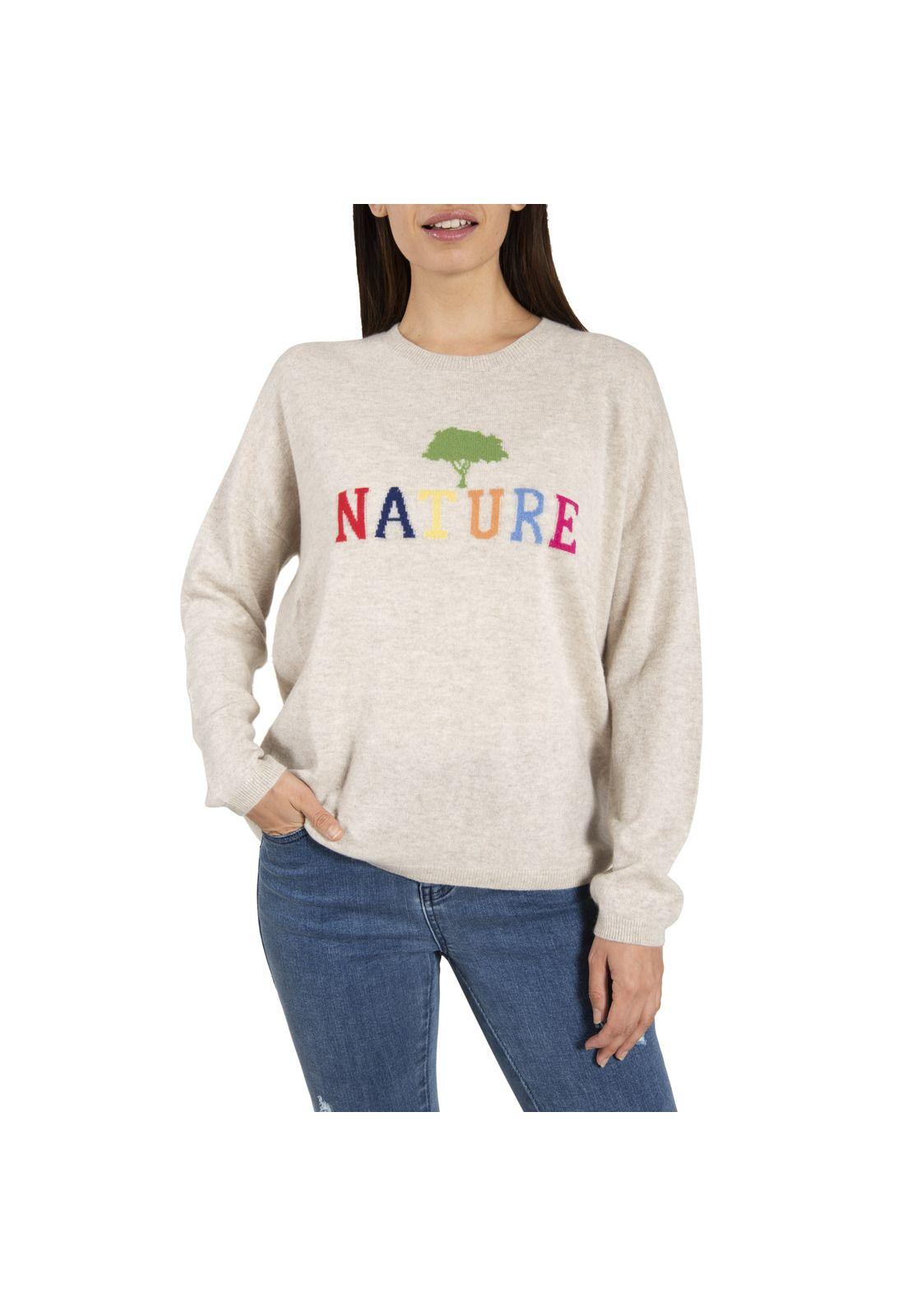 Sweater Mujer Cash Lana Beige-0