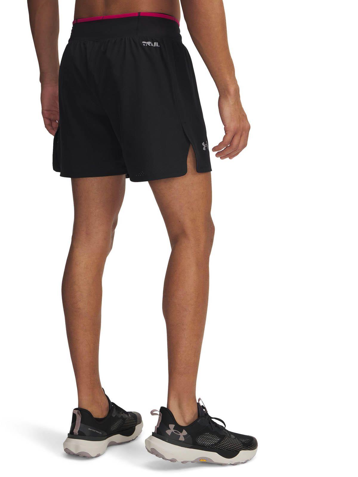Short Ua Trail Run Launch Negro Para Hombre-1