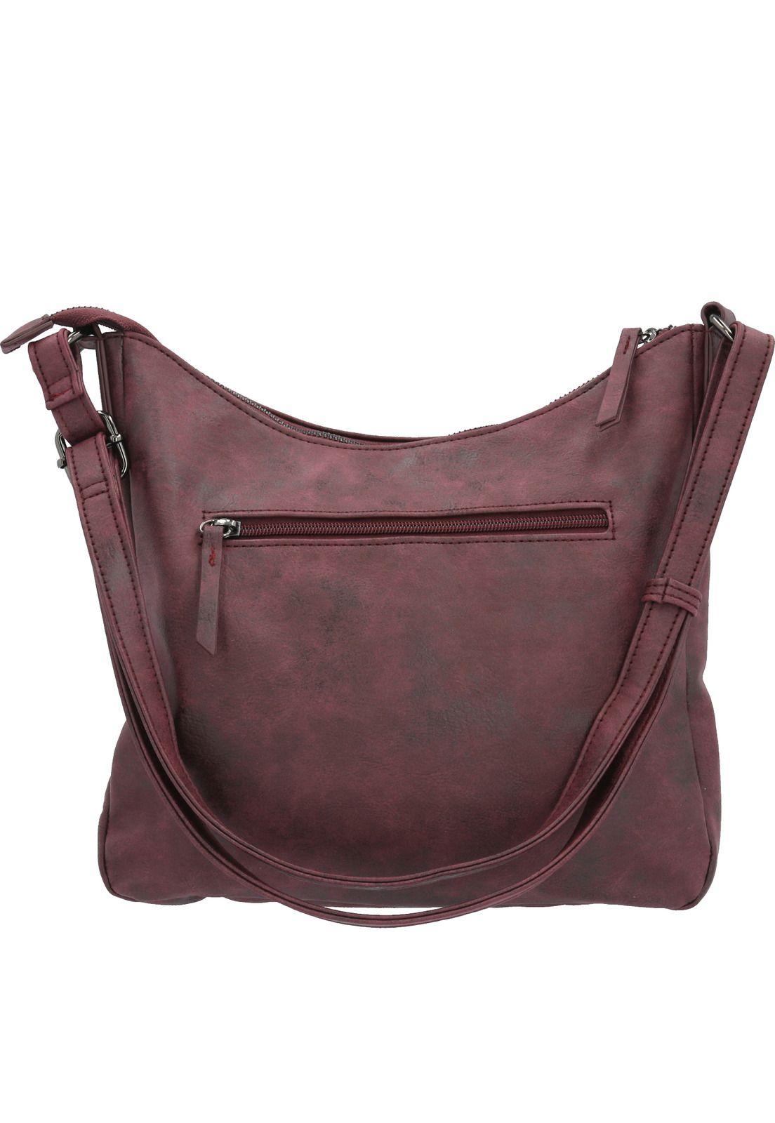 Cartera Mujer Baker Cross Burdeo-3