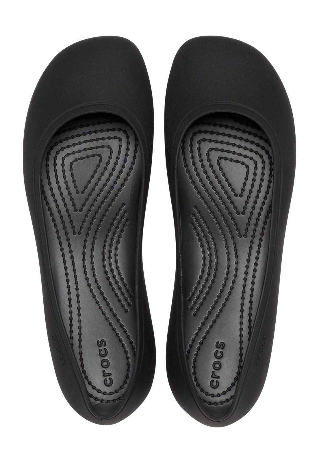 Sandalia Crocs Mujer Brooklyn Flat Negro-4
