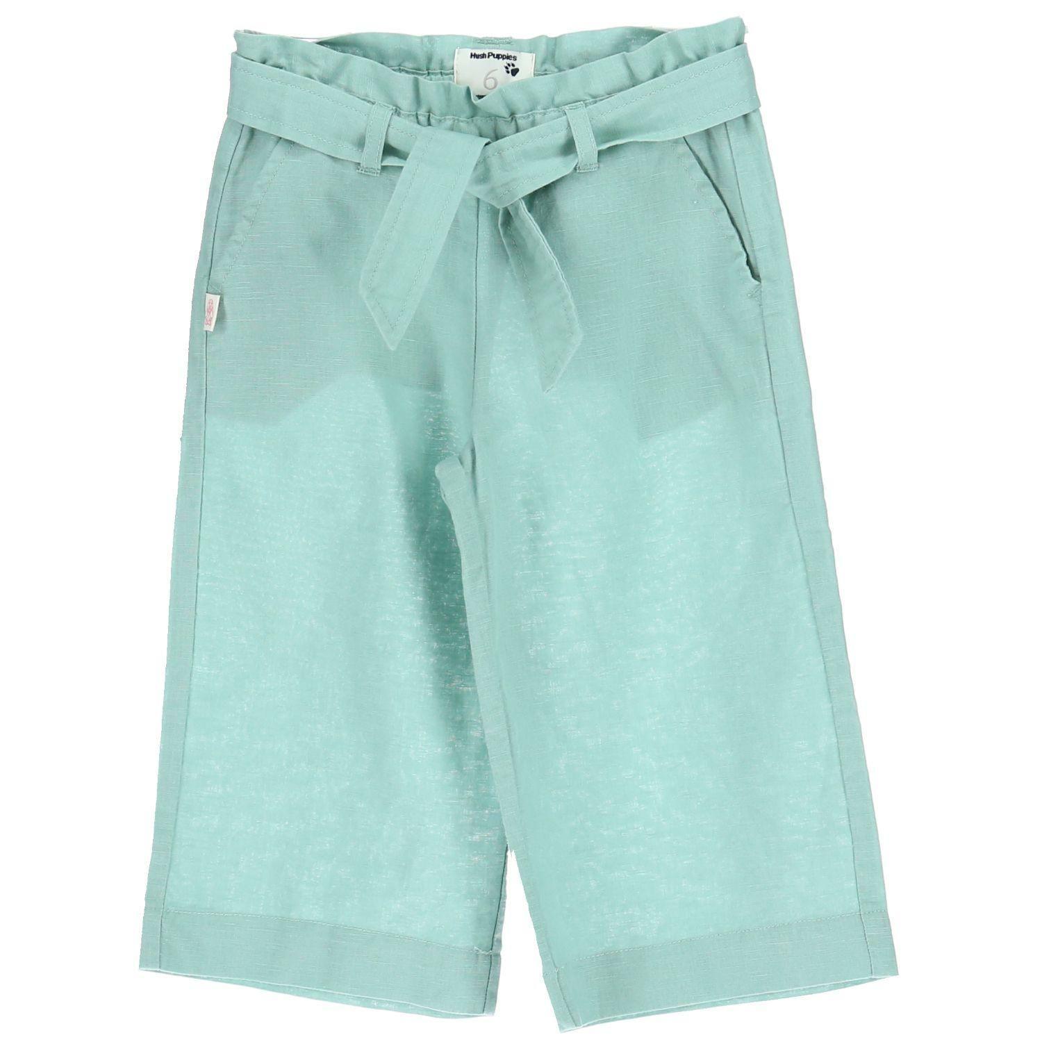 Pantalon Lino Algodon Canela Verde-0
