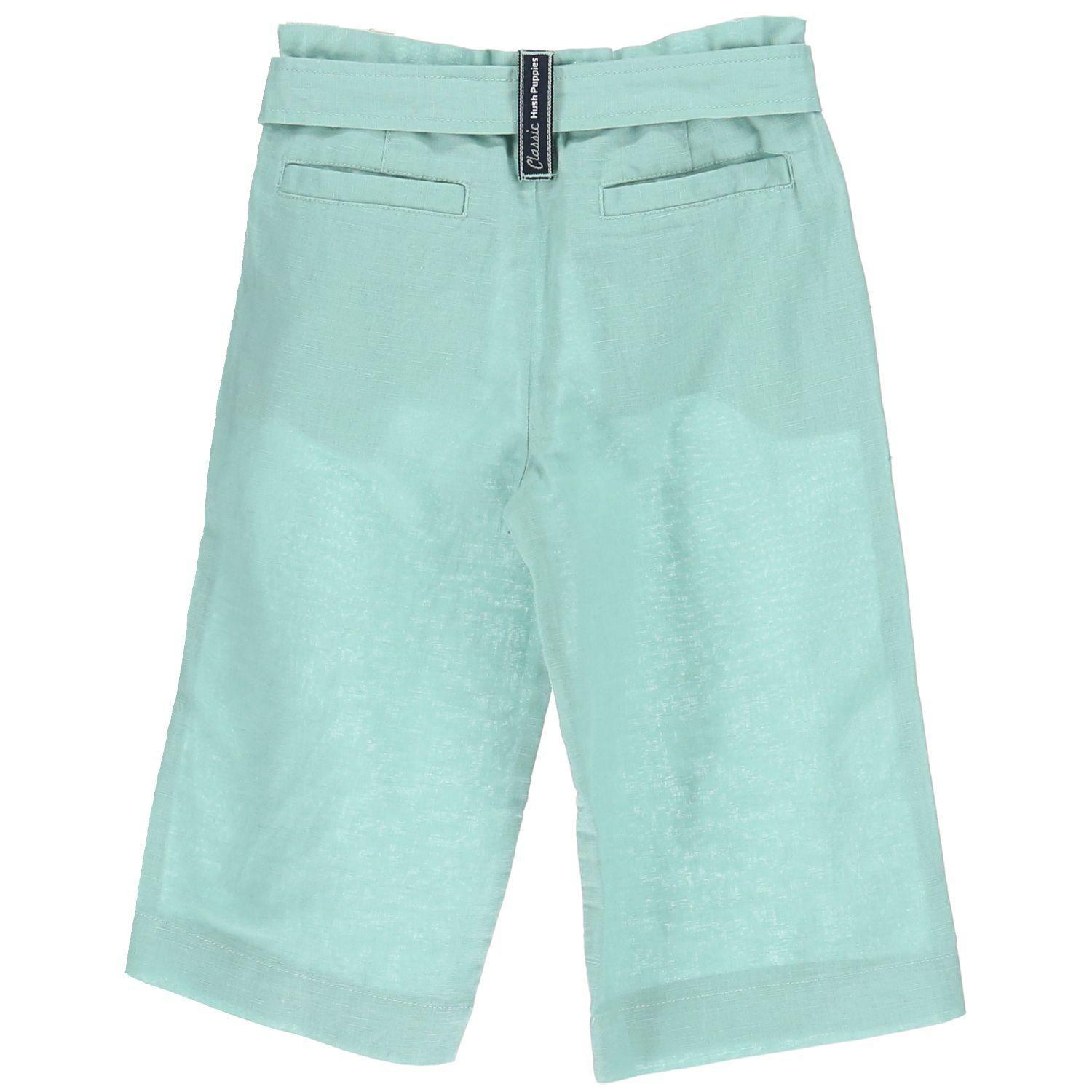 Pantalon Lino Algodon Canela Verde-1