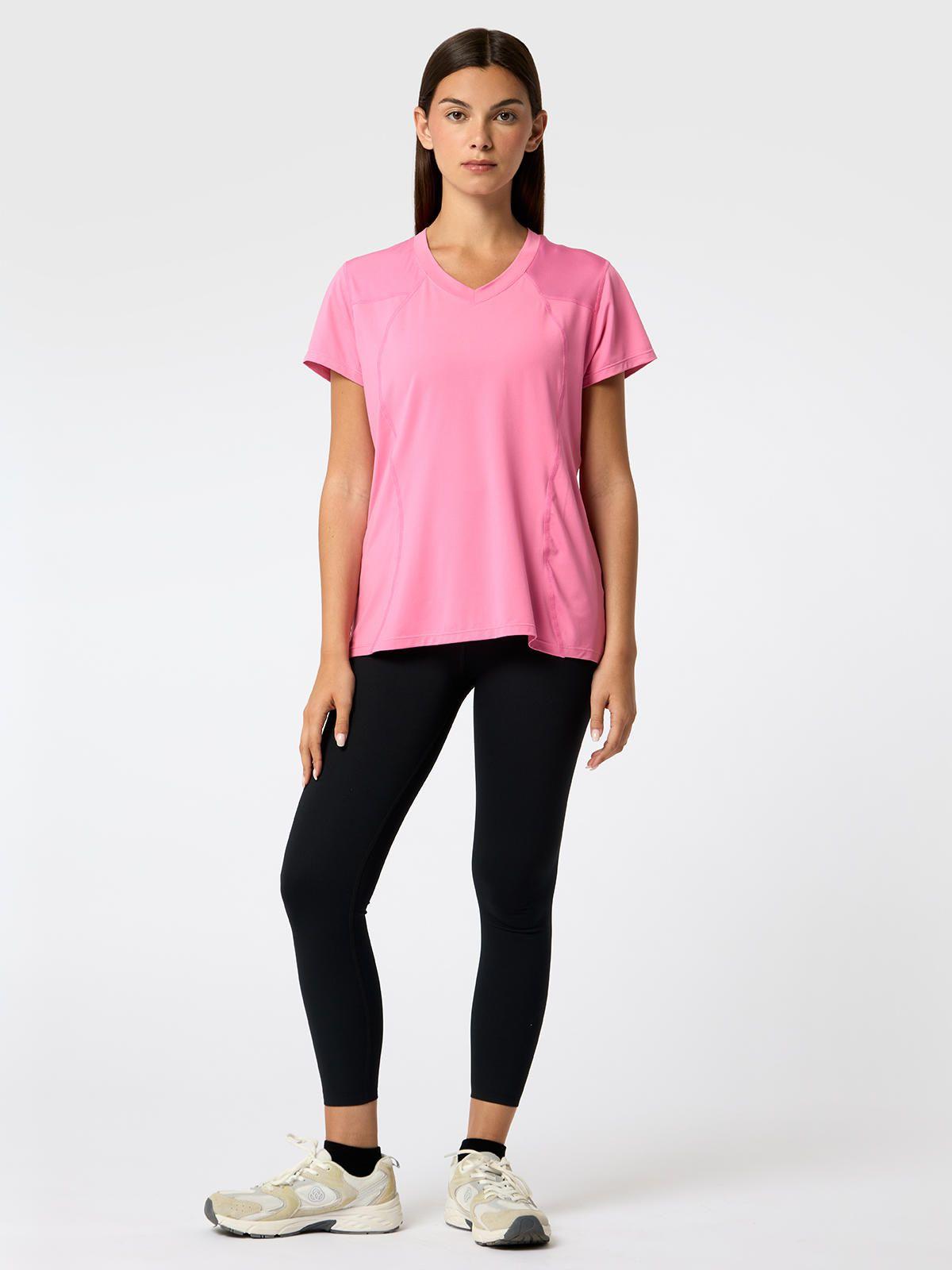 Polera V Neck Ali Rec Rosada Mujer-4