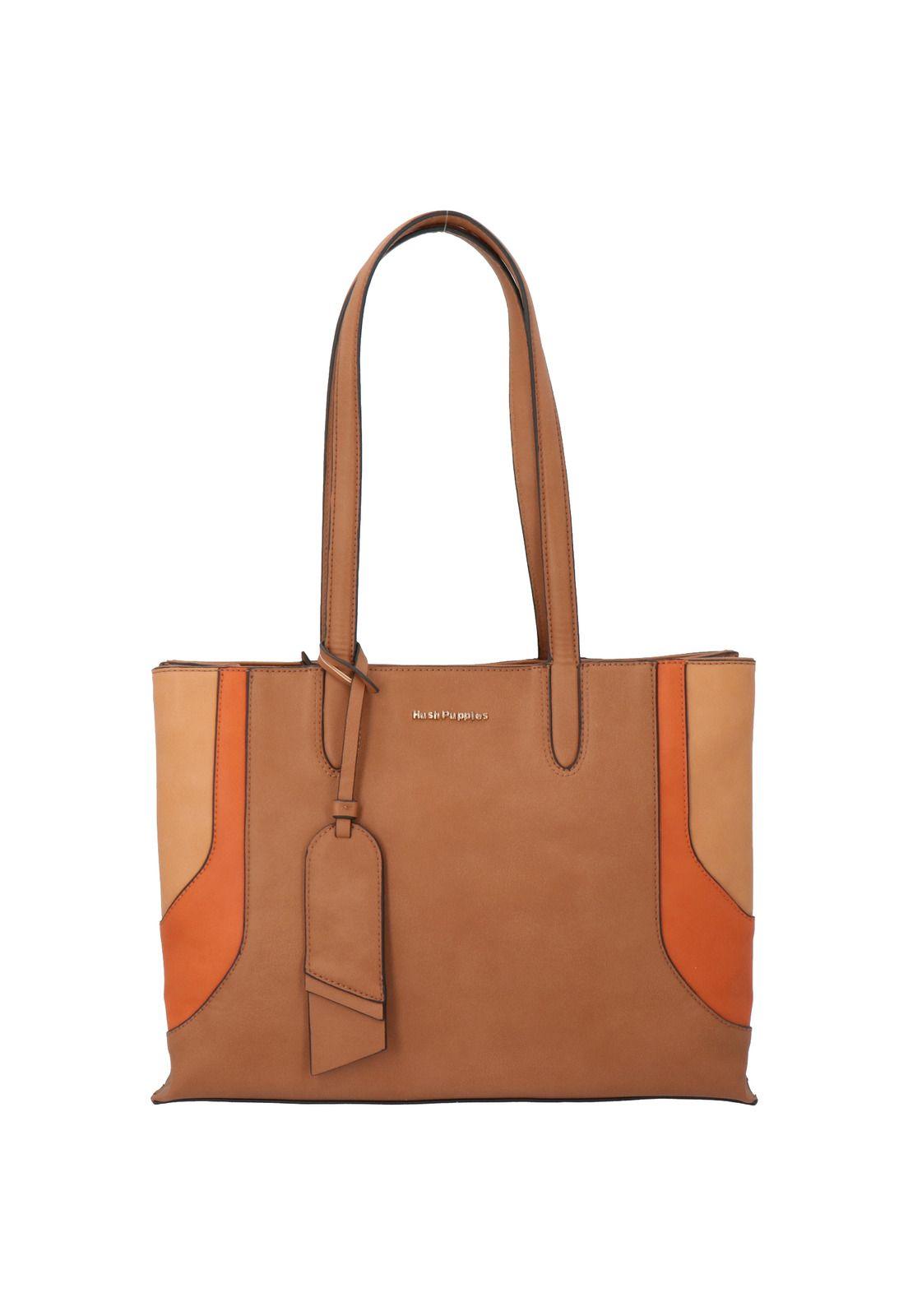 Cartera Block Tote Café Mujer-0