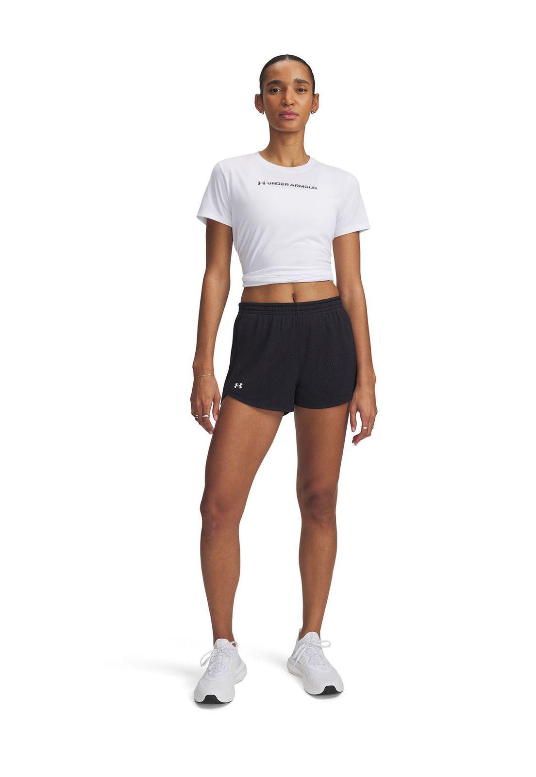 Shorts UA Tech Play Up Para Mujer Negro-3